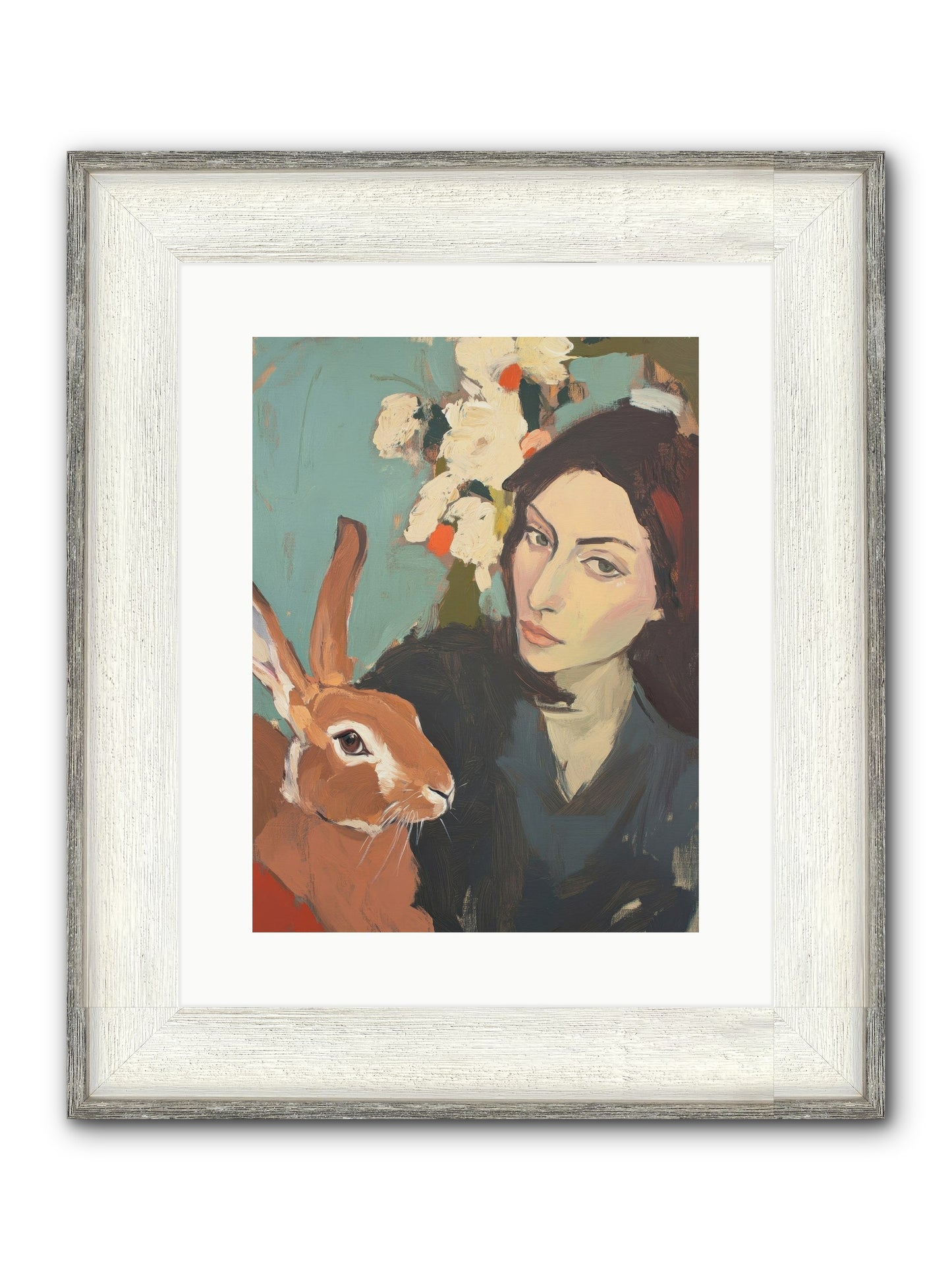 Velveteen Nobility Framed Print - Driftwood White 12x16