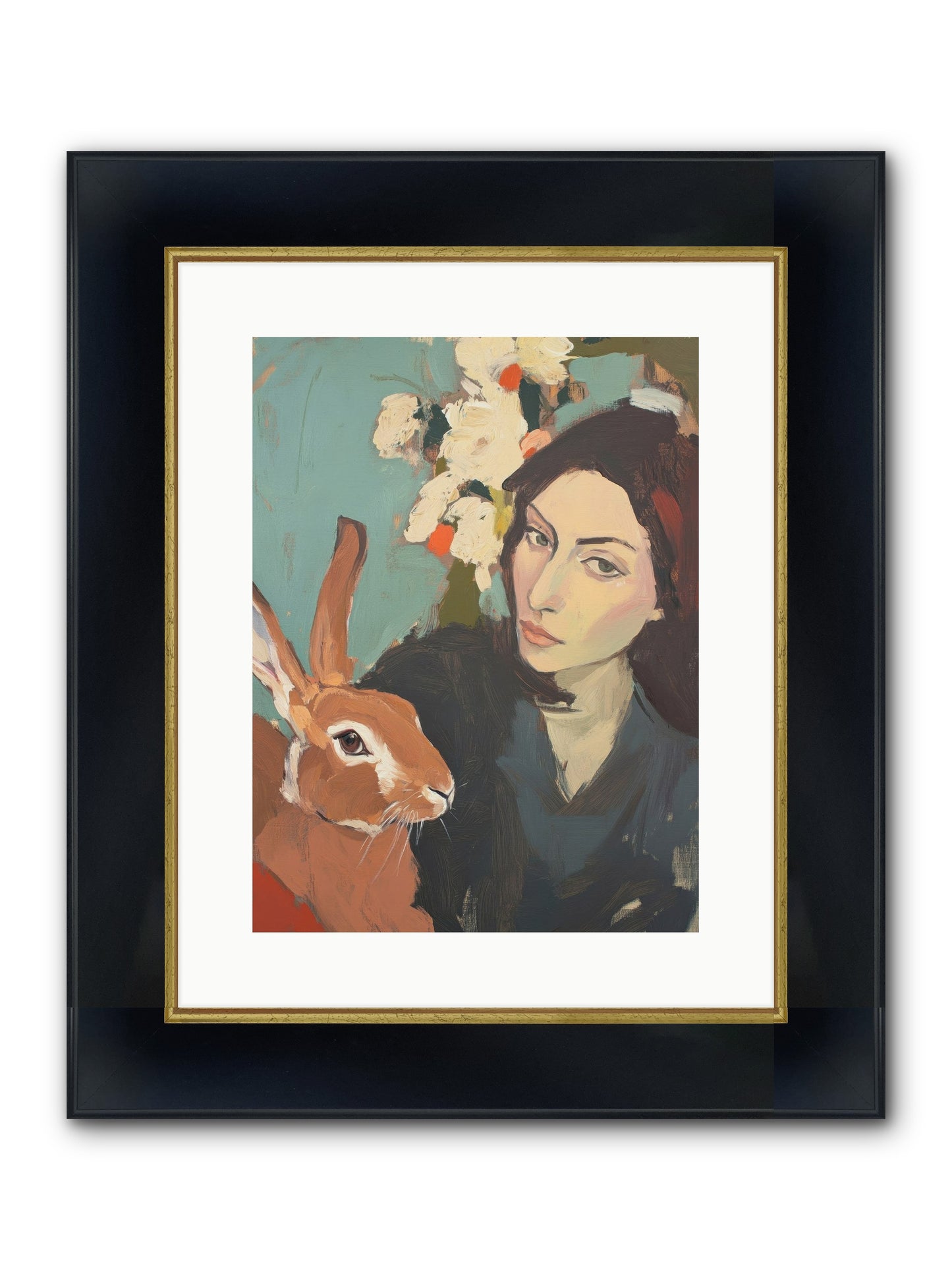 Velveteen Nobility Framed Print - Wide Black w/Gold 12x16