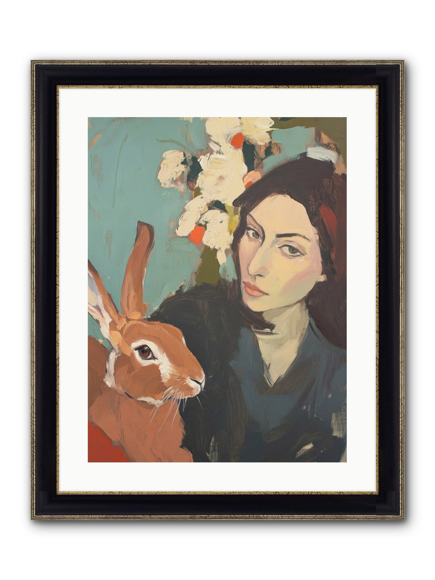 Velveteen Nobility Framed Print - Black & Gold 18x24