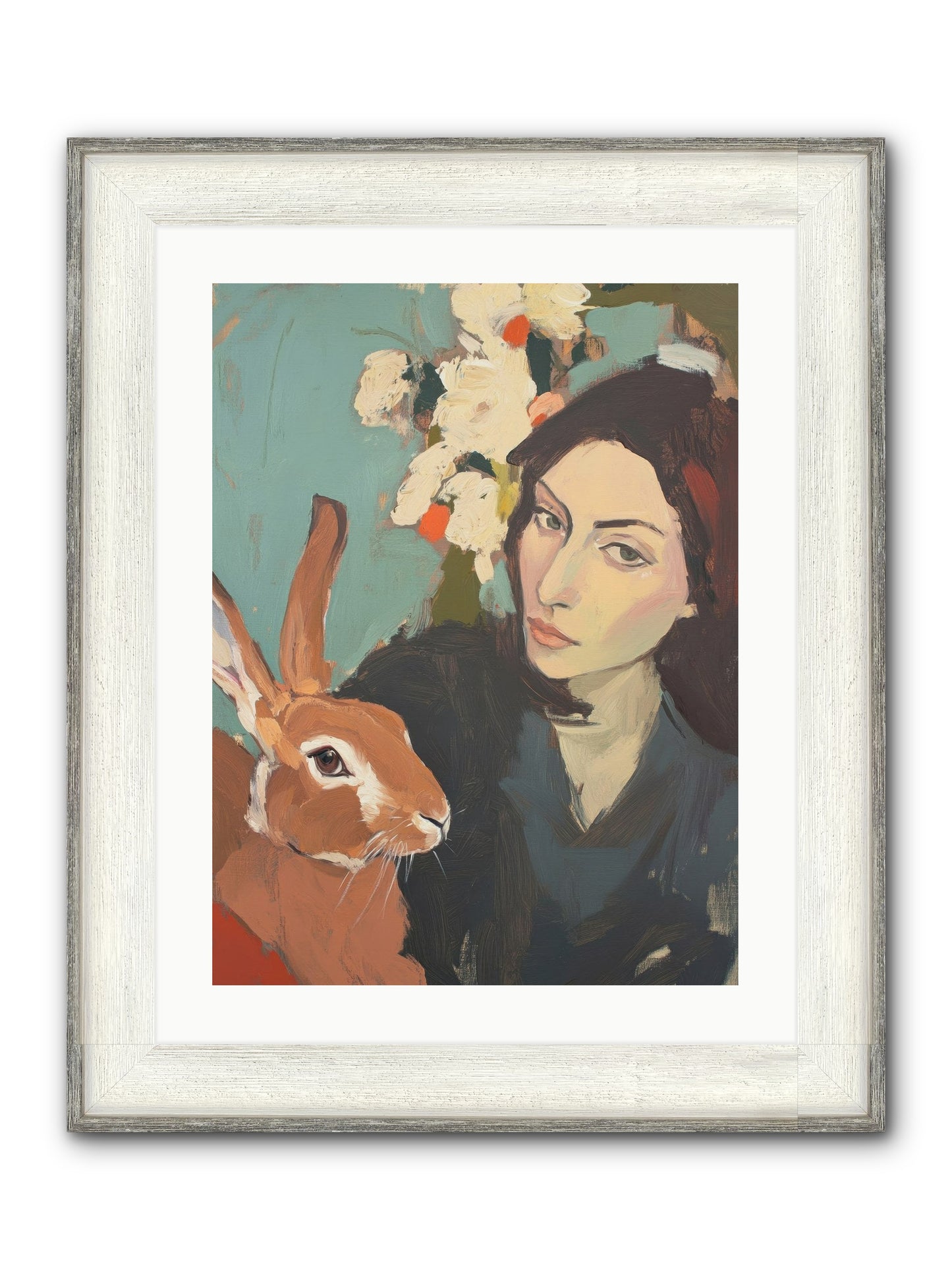 Velveteen Nobility Framed Print - Driftwood White 18x24
