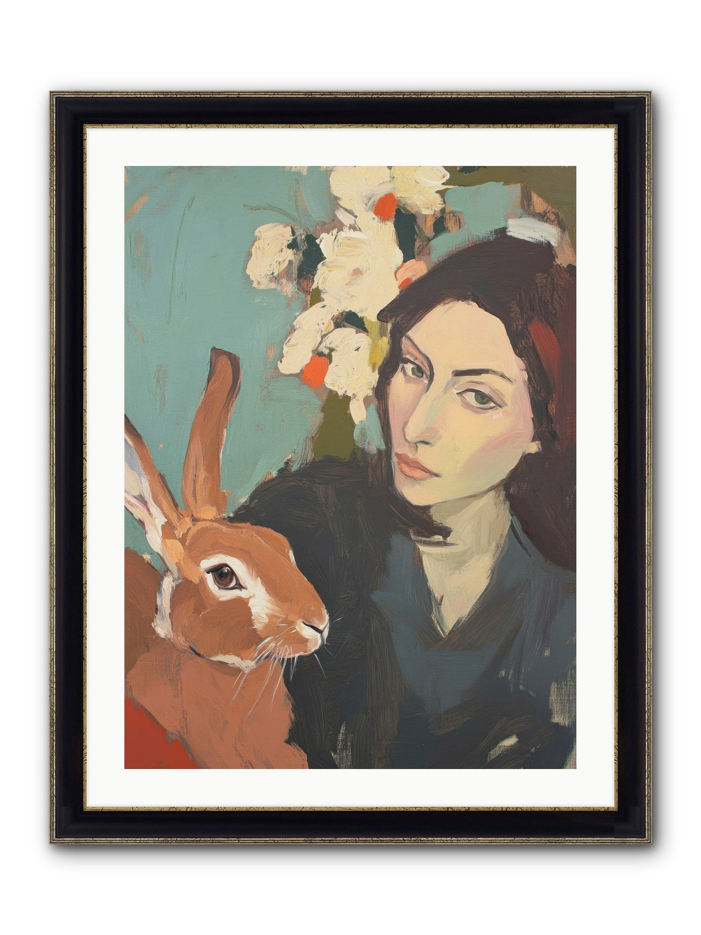 Velveteen Nobility Framed Print - Black & Gold 24x32