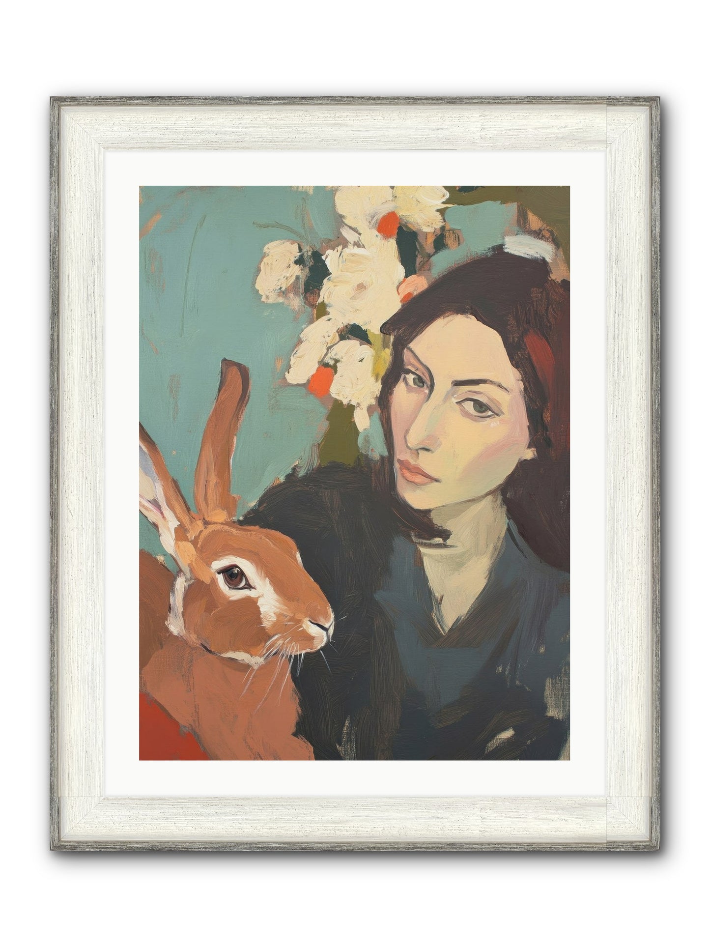 Velveteen Nobility Framed Print - Driftwood White 24x32