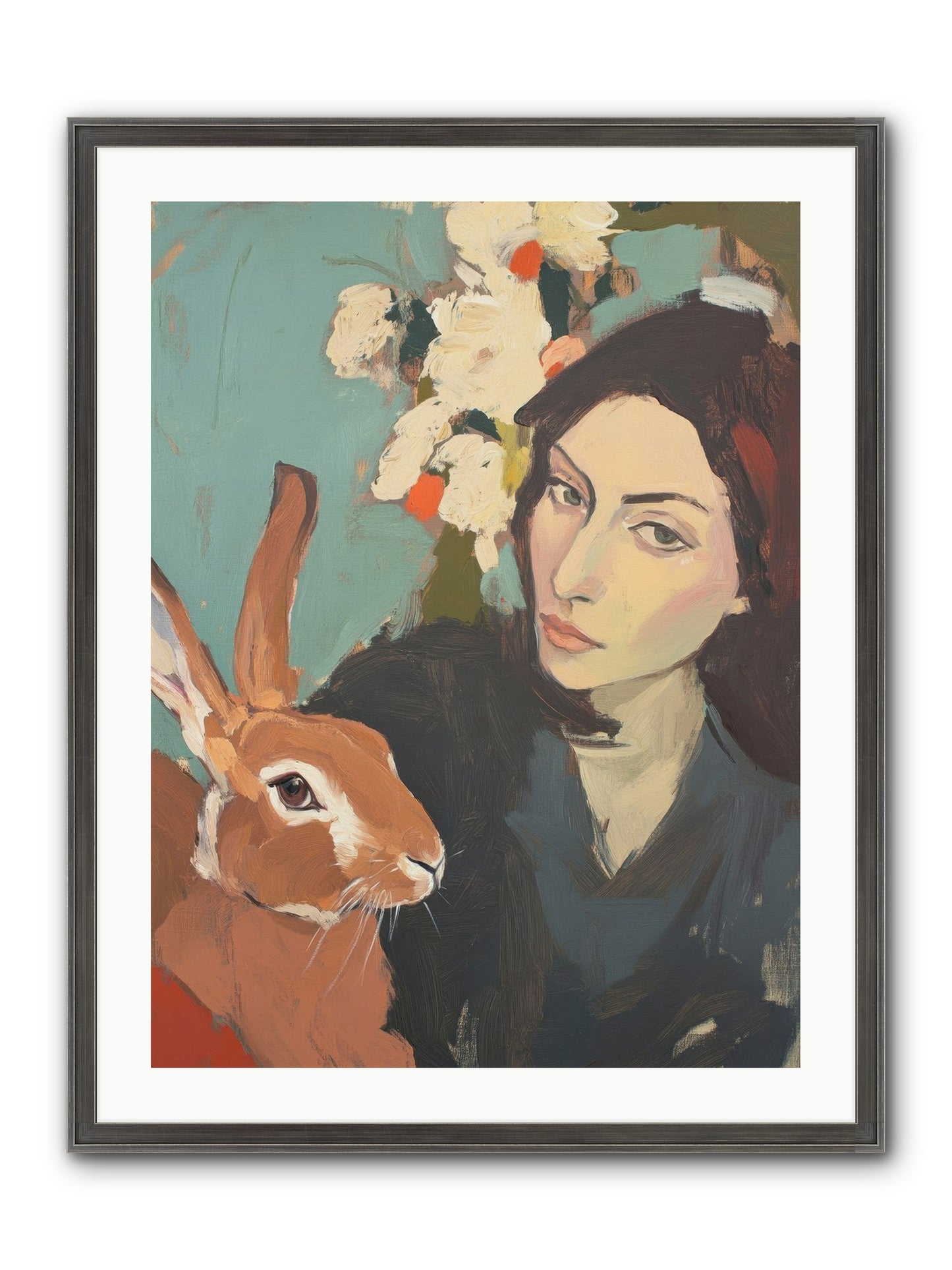 Velveteen Nobility Framed Print - Slimwoods Black/Silver 24x32