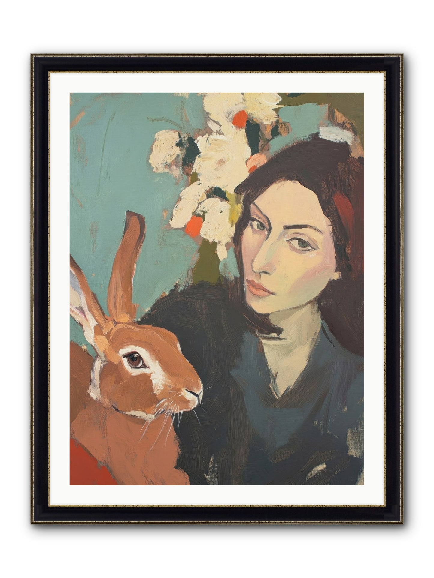 Velveteen Nobility Framed Print - Black & Gold 30x40