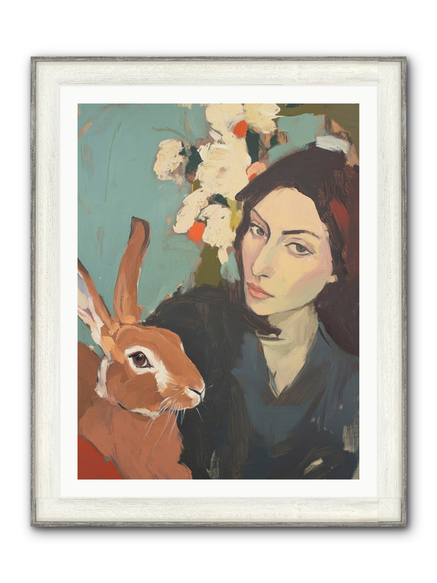 Velveteen Nobility Framed Print - Driftwood White 30x40