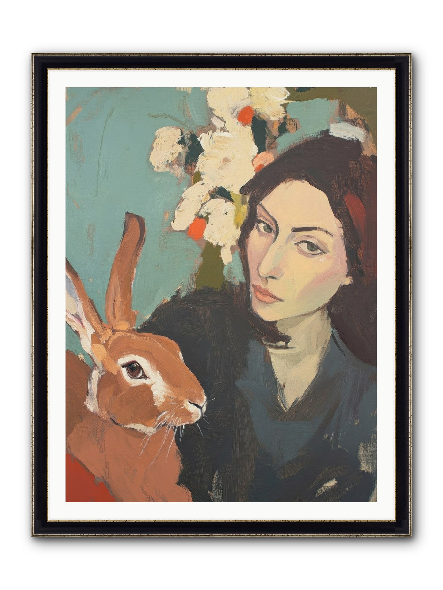 Velveteen Nobility Framed Print - Black & Gold 36x48