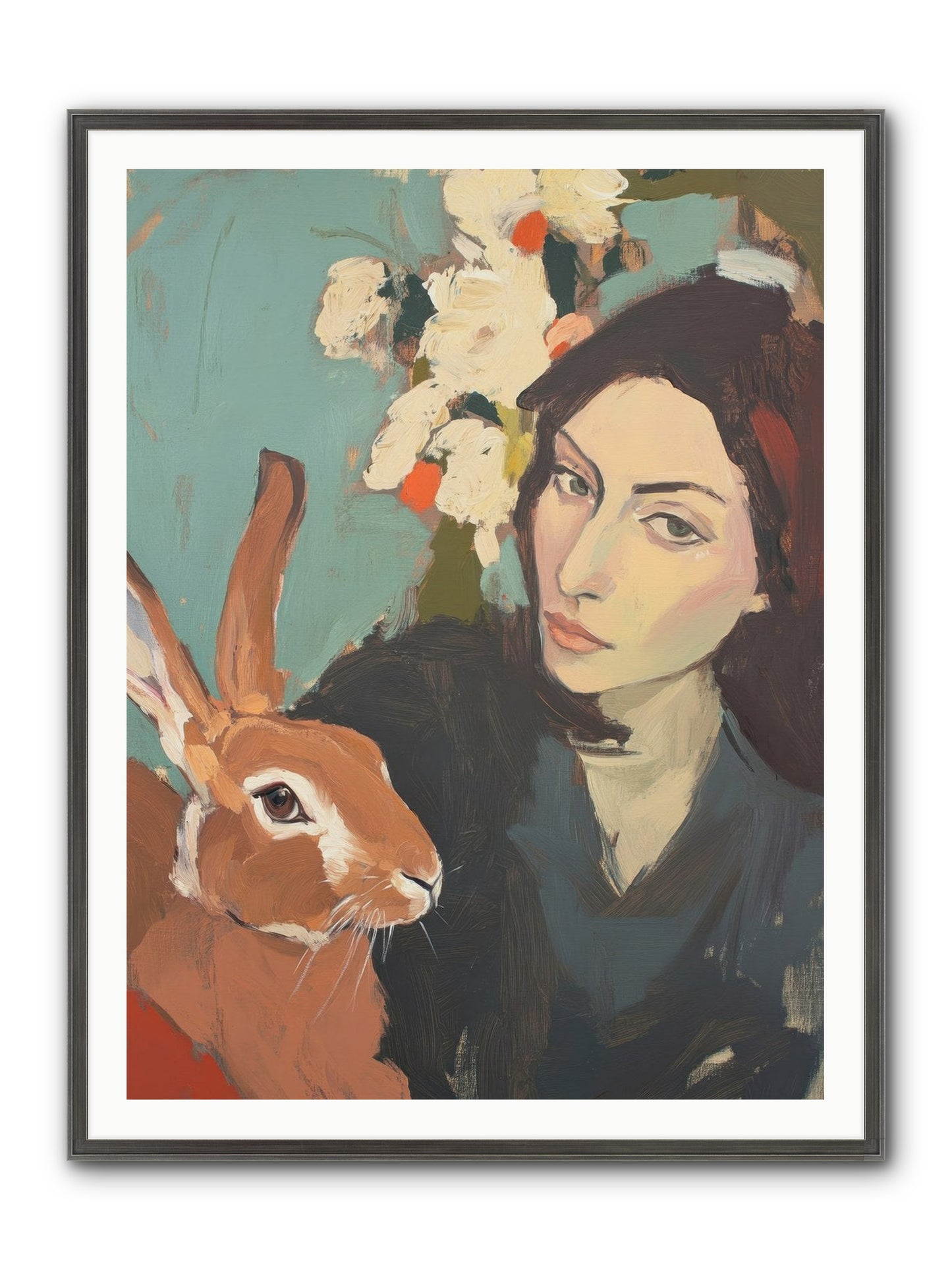 Velveteen Nobility Framed Print - Slimwoods Black/Silver 36x48