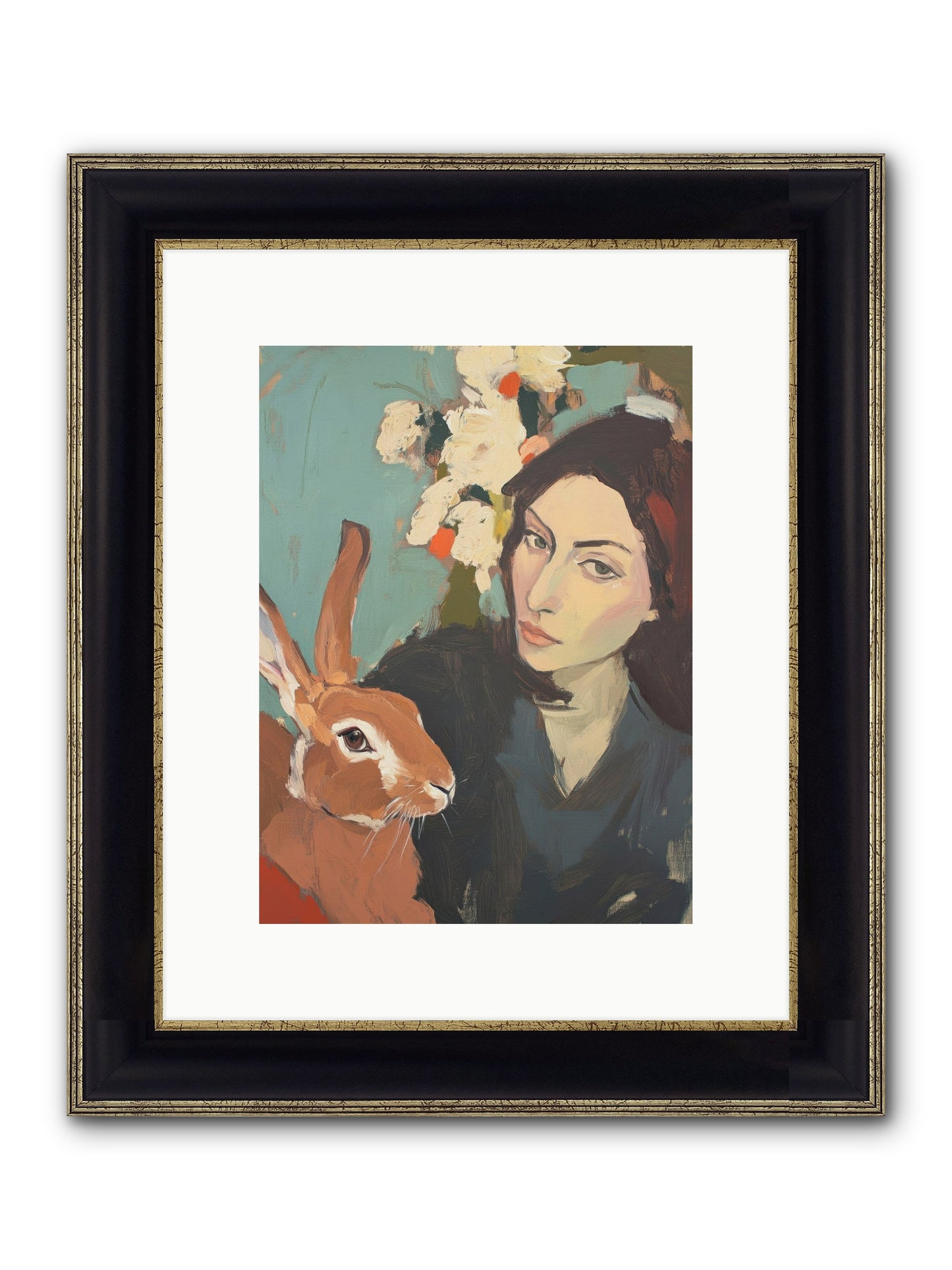Velveteen Nobility Framed Print - Black & Gold 9x12