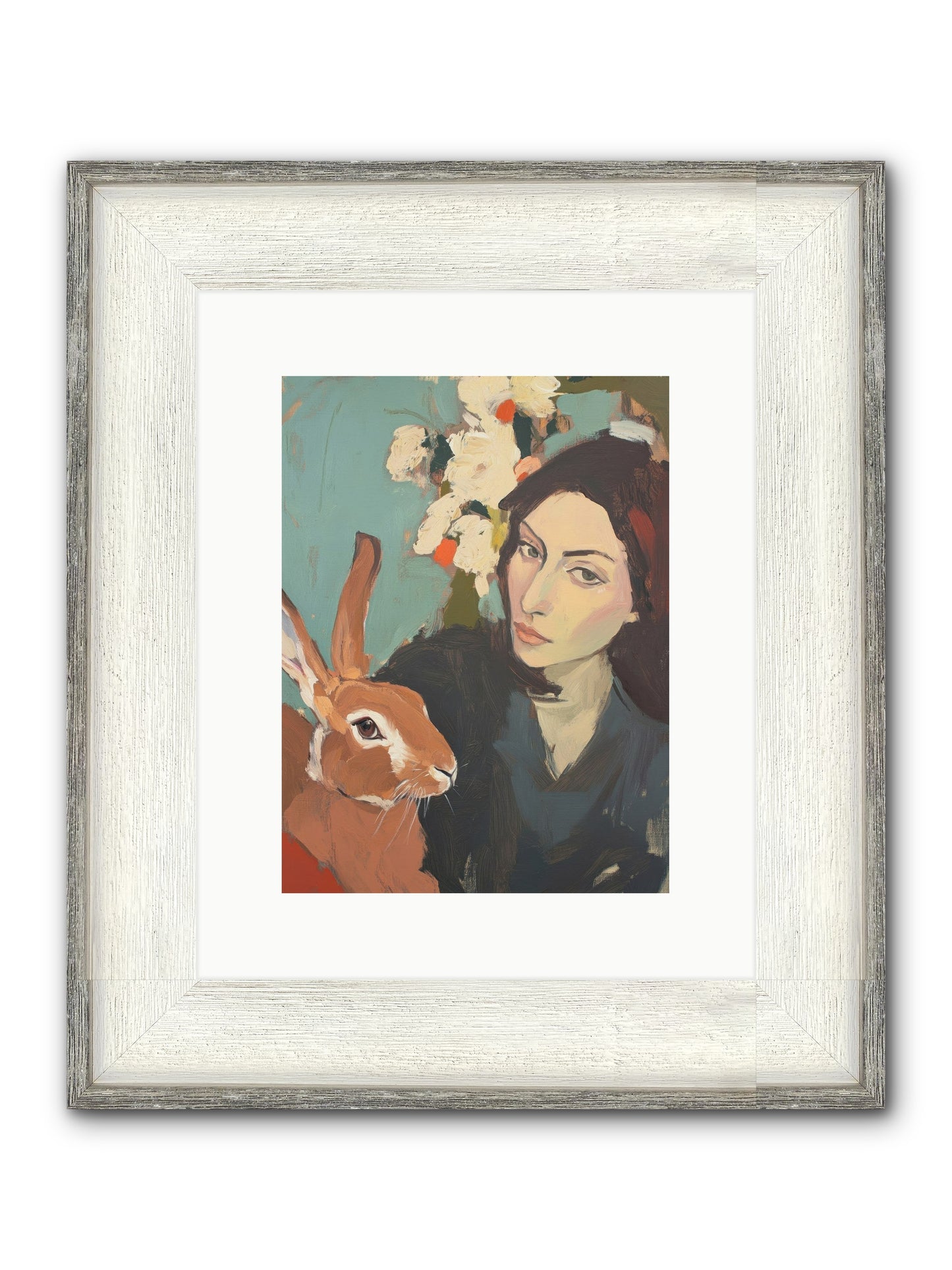 Velveteen Nobility Framed Print - Driftwood White 9x12