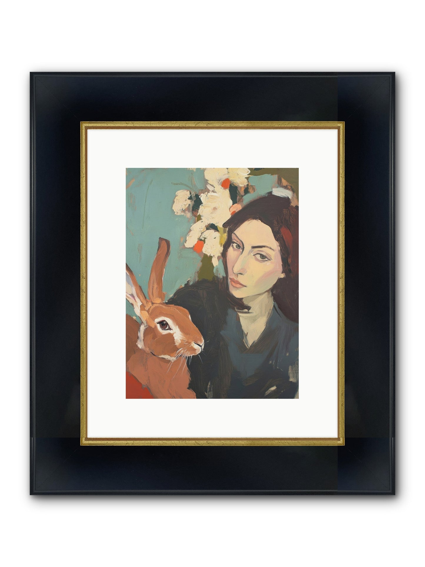 Velveteen Nobility Framed Print - Wide Black w/Gold 9x12