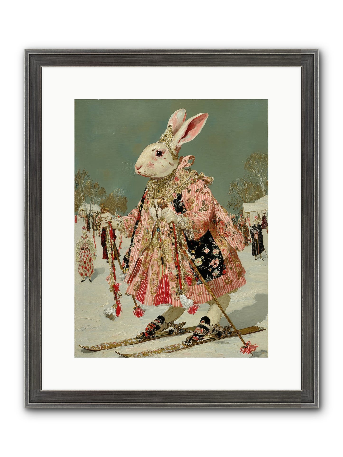 Velveteen Winter Wanderer Framed Print - Slimwoods Black/Silver 12x16