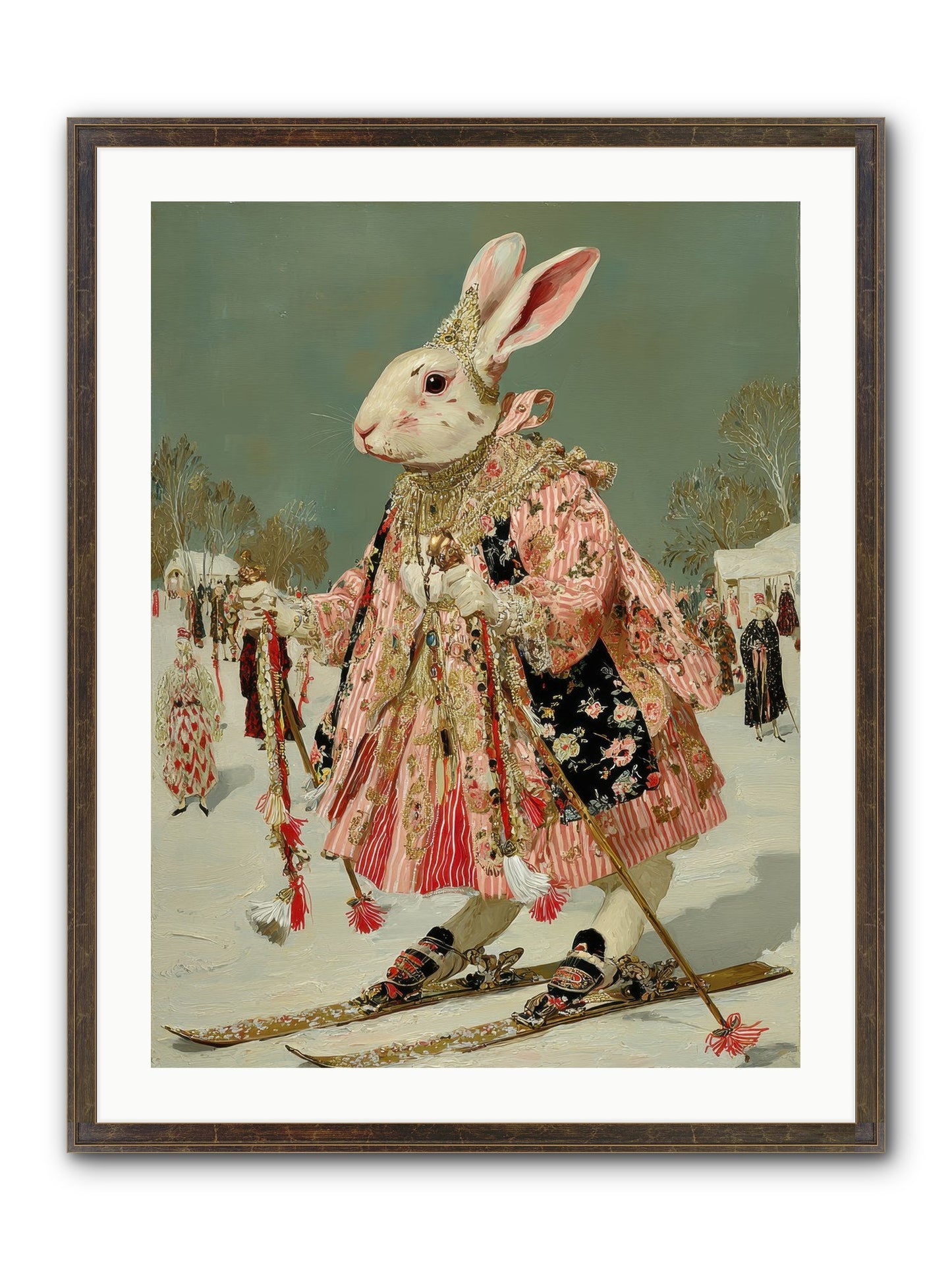 Velveteen Winter Wanderer Framed Print - Slimwoods Black/Gold 24x32
