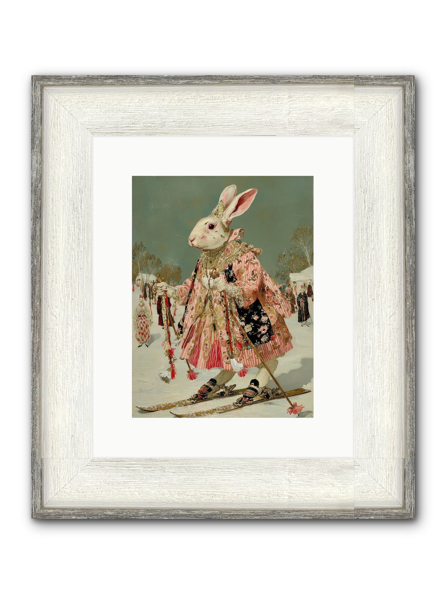Velveteen Winter Wanderer Framed Print - Driftwood White 9x12