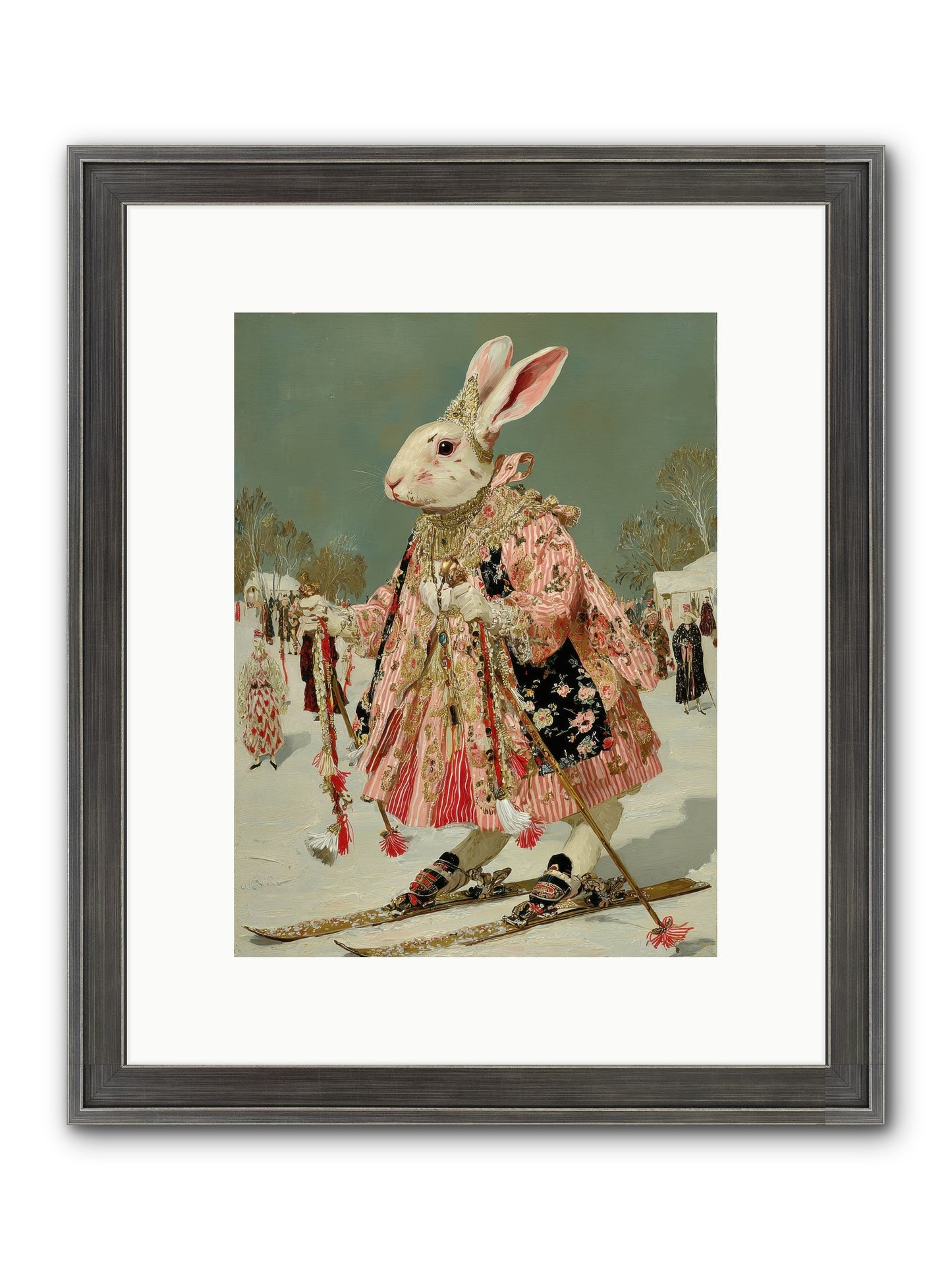 Velveteen Winter Wanderer Framed Print - Slimwoods Black/Silver 9x12