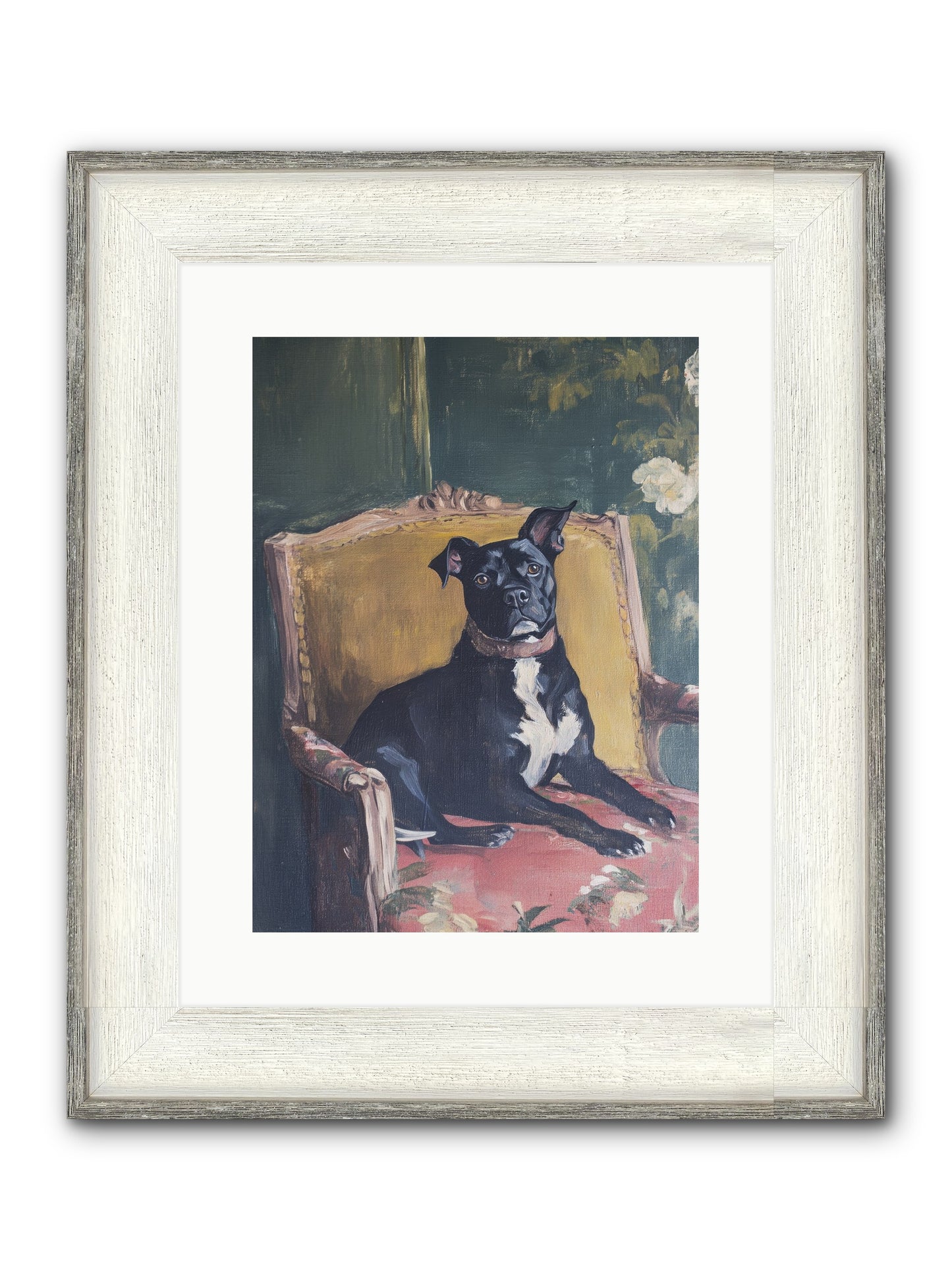 Veranda Velvet Framed Print - Driftwood White 12x16