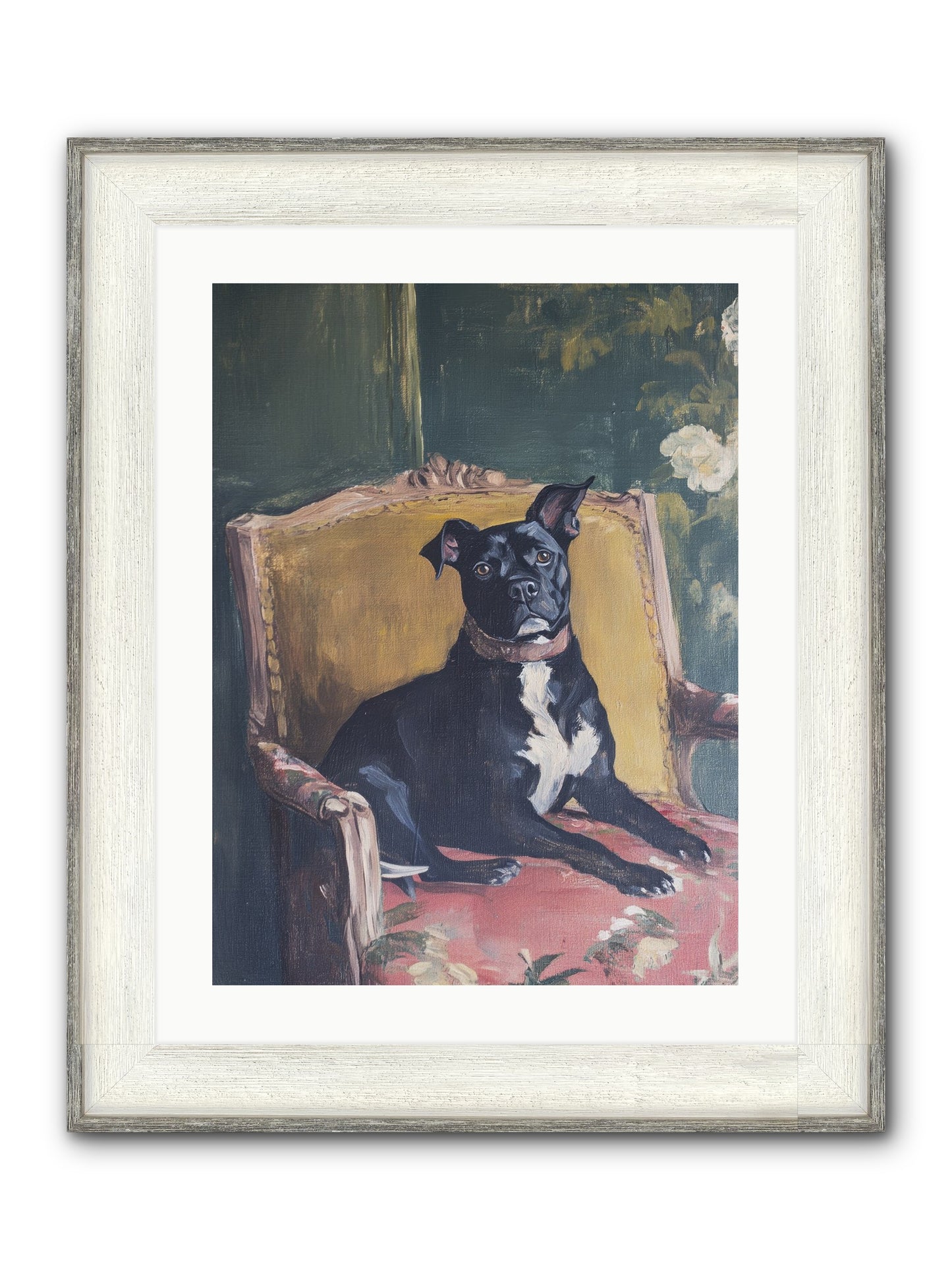 Veranda Velvet Framed Print - Driftwood White 18x24