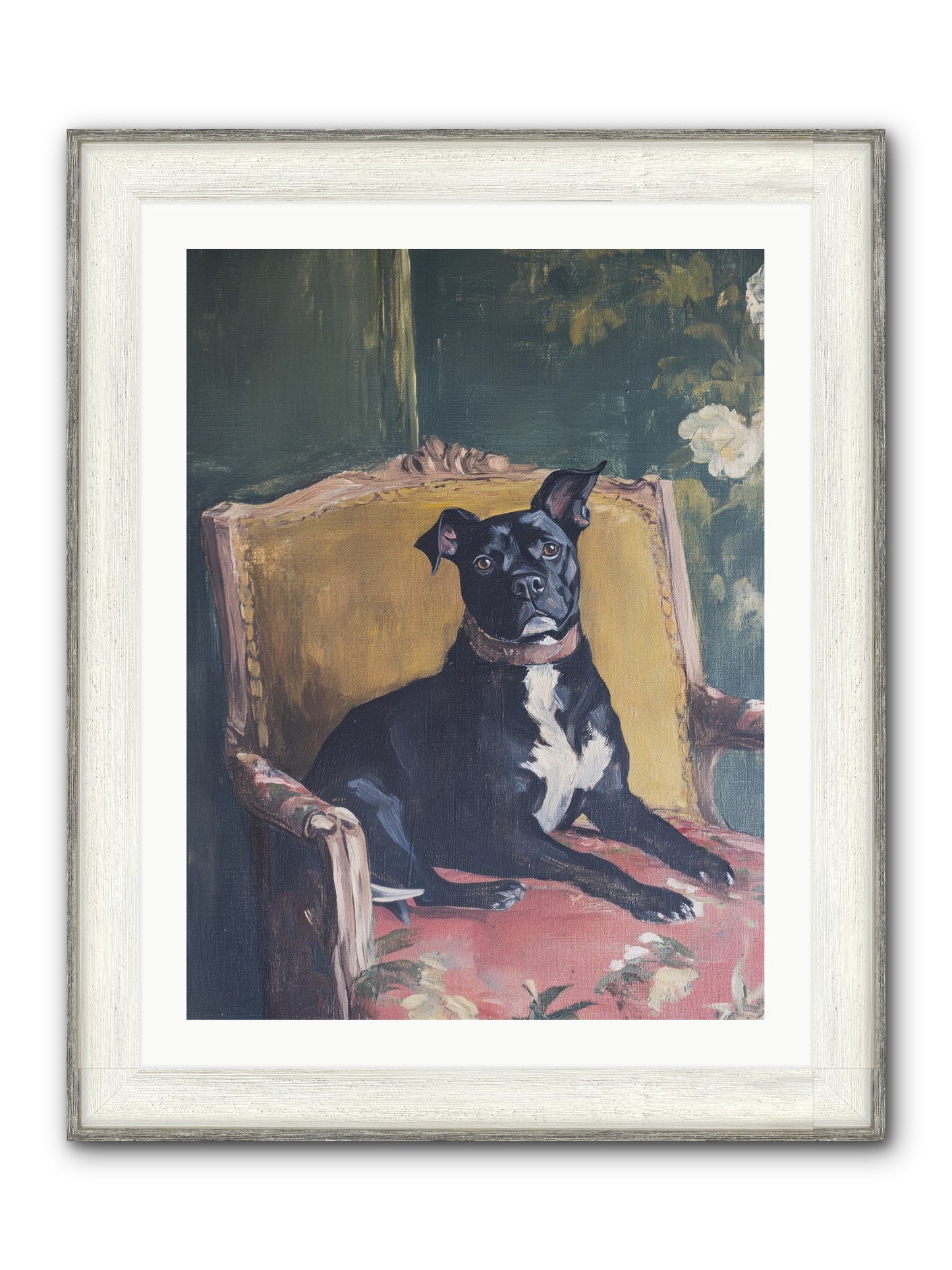 Veranda Velvet Framed Print - Driftwood White 24x32