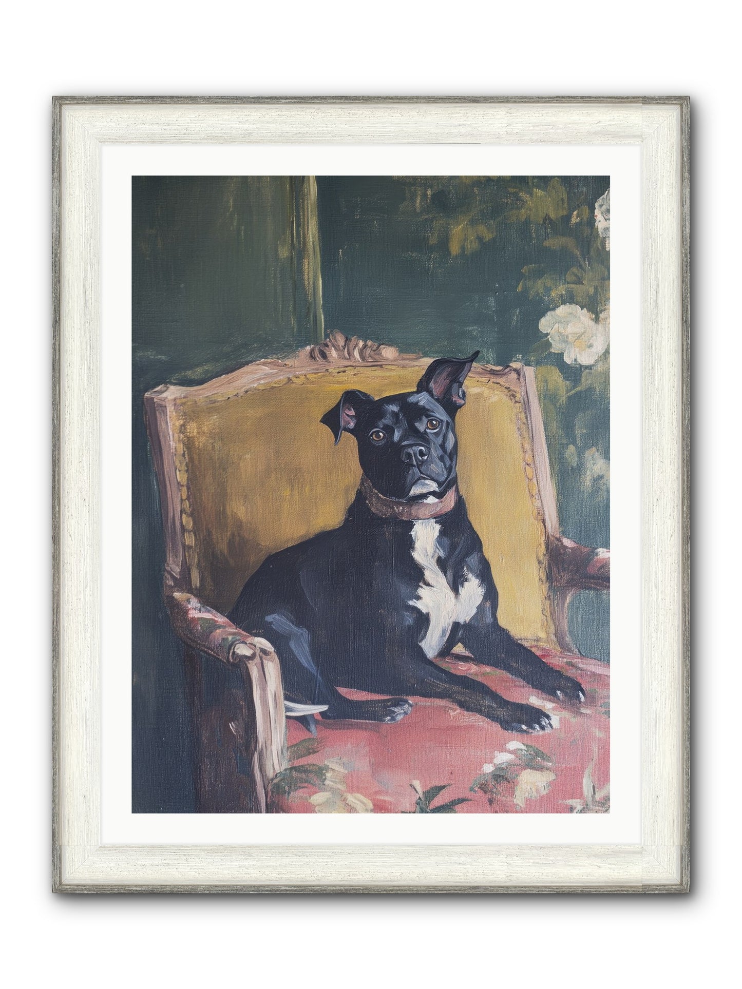 Veranda Velvet Framed Print - Driftwood White 30x40