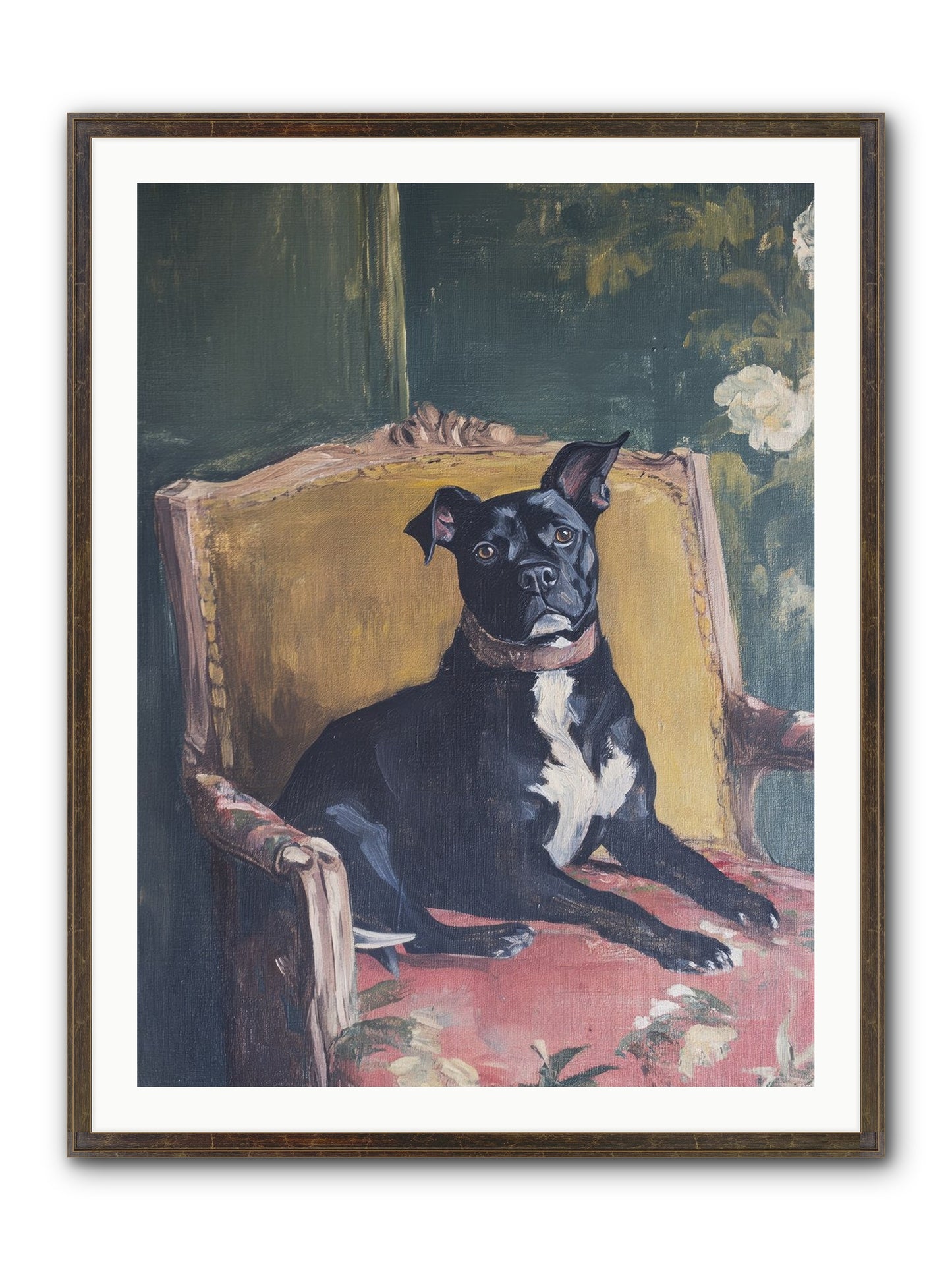 Veranda Velvet Framed Print - Slimwoods Black/Gold 30x40