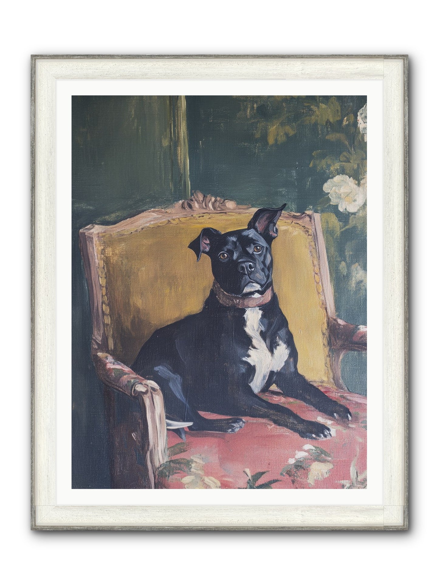 Veranda Velvet Framed Print - Driftwood White 36x48