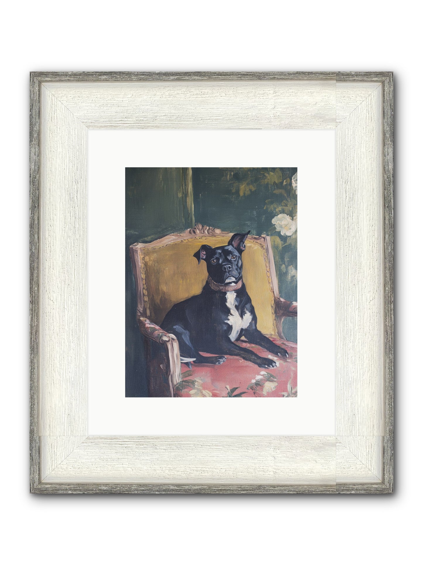 Veranda Velvet Framed Print - Driftwood White 9x12