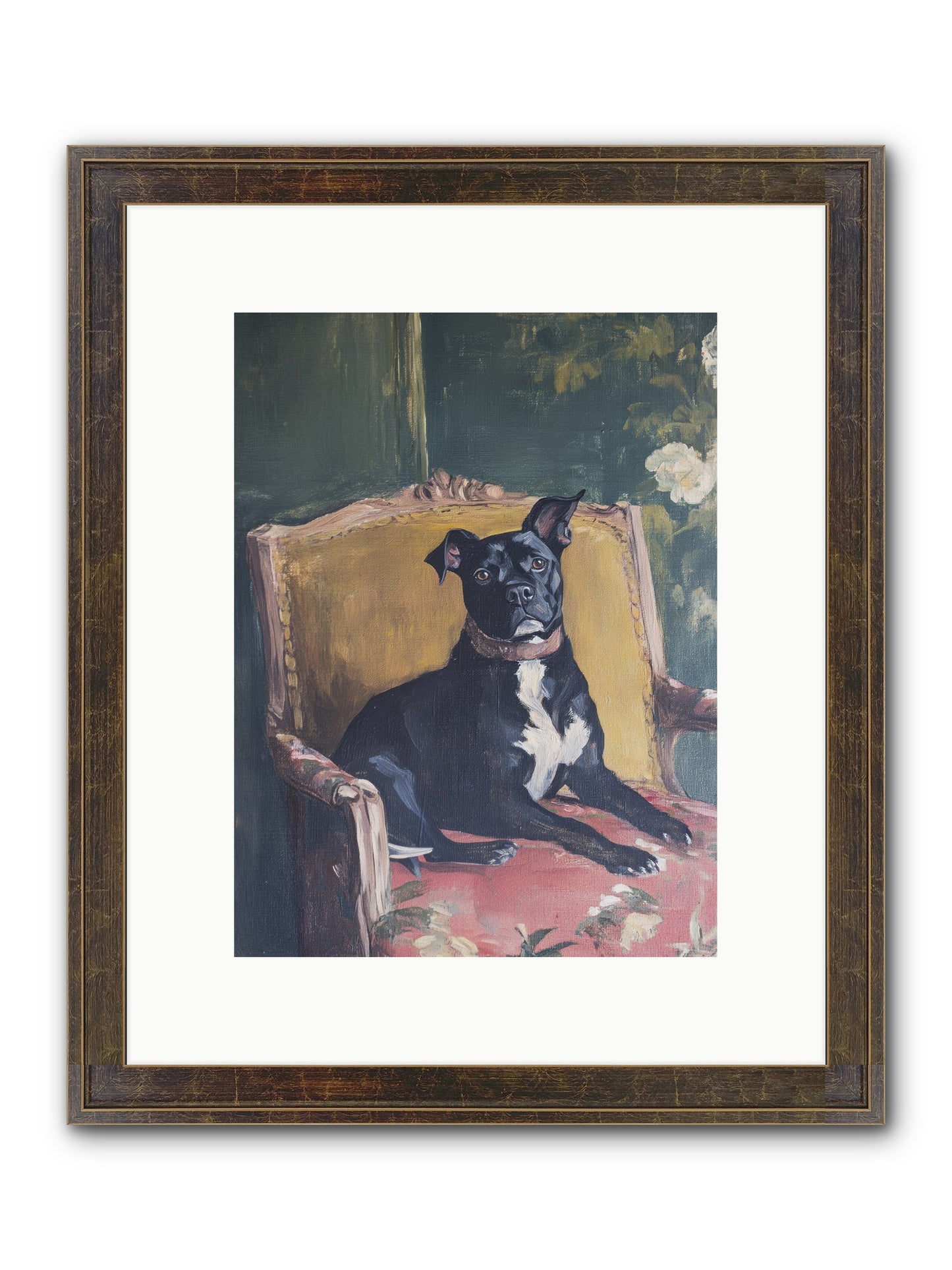 Veranda Velvet Framed Print - Slimwoods Black/Gold 9x12