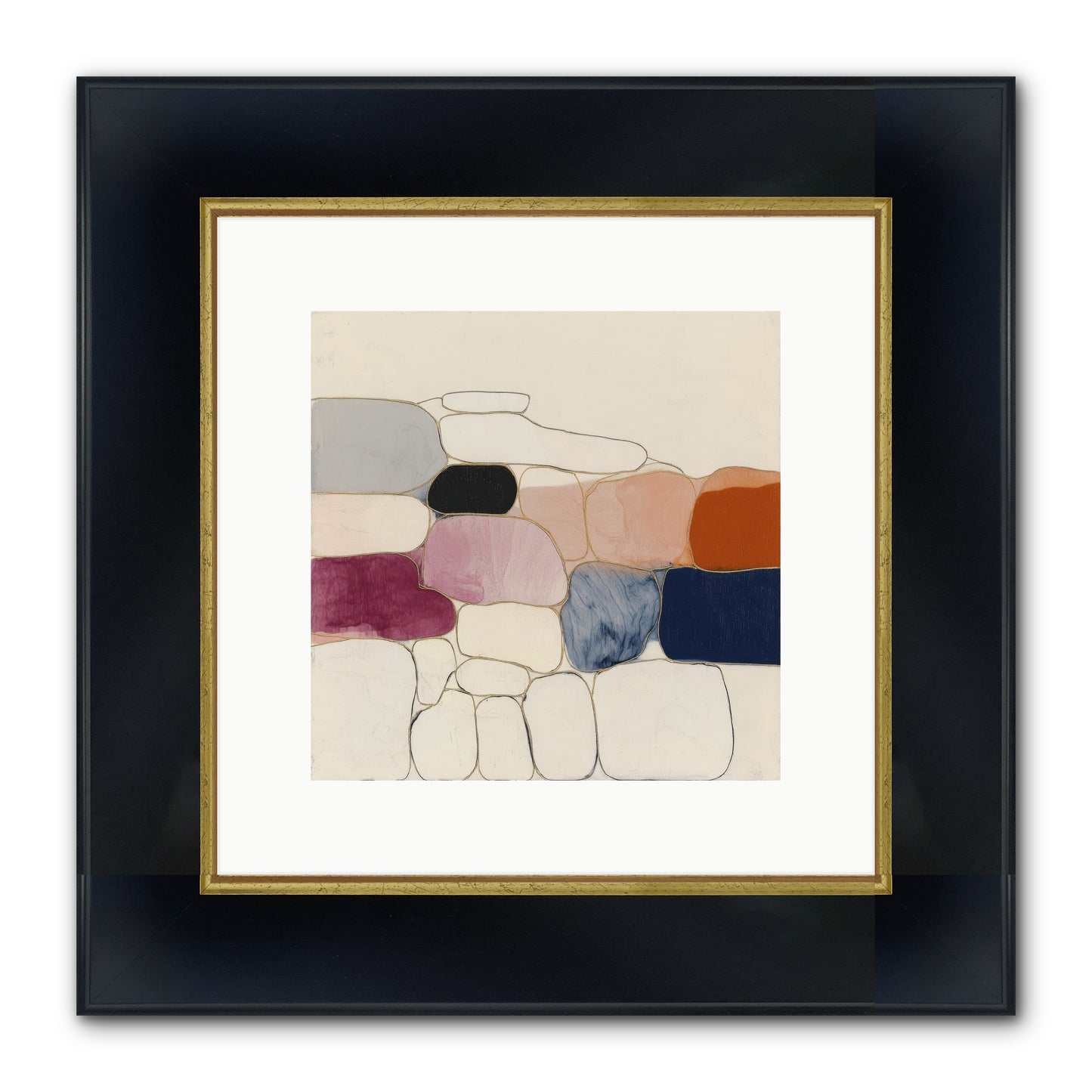 Verdancy No.2 Framed Print - Wide Black w/Gold 10x10