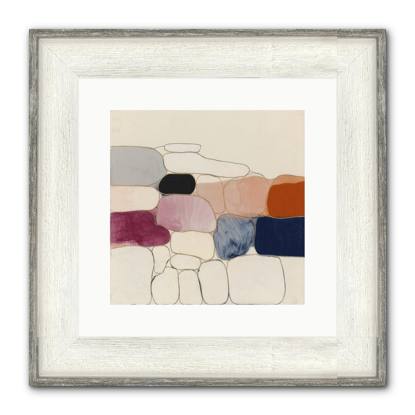 Verdancy No.2 Framed Print - Driftwood White 12x12