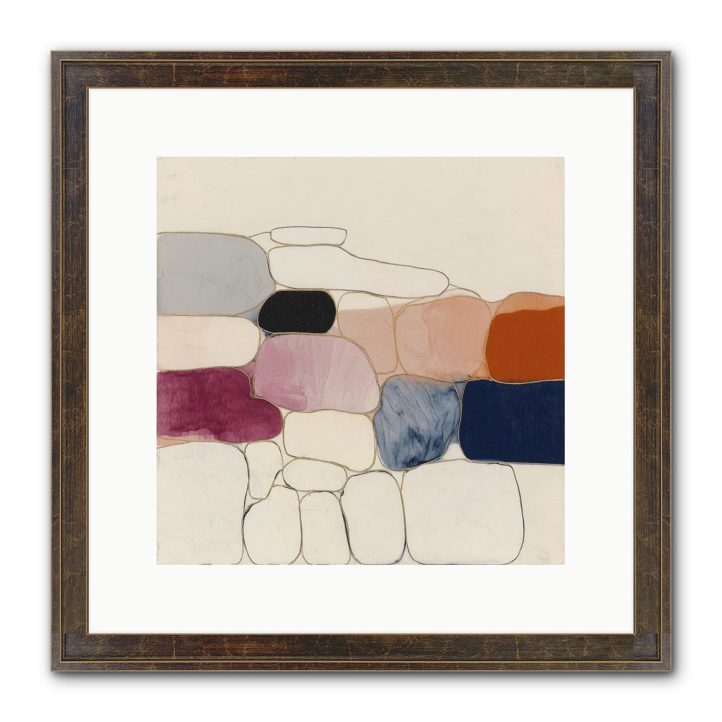 Verdancy No.2 Framed Print - Slimwoods Black/Gold 12x12
