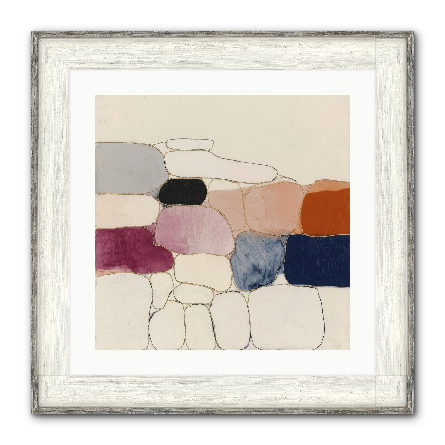 Verdancy No.2 Framed Print - Driftwood White 20x20