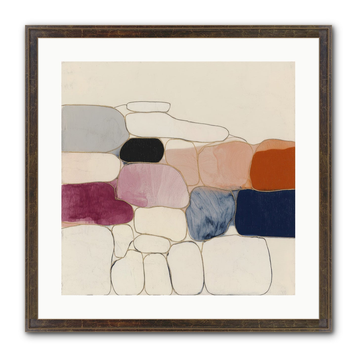 Verdancy No.2 Framed Print - Slimwoods Black/Gold 20x20