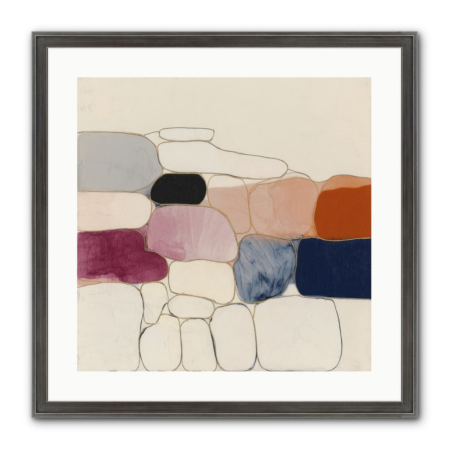 Verdancy No.2 Framed Print - Slimwoods Black/Silver 20x20