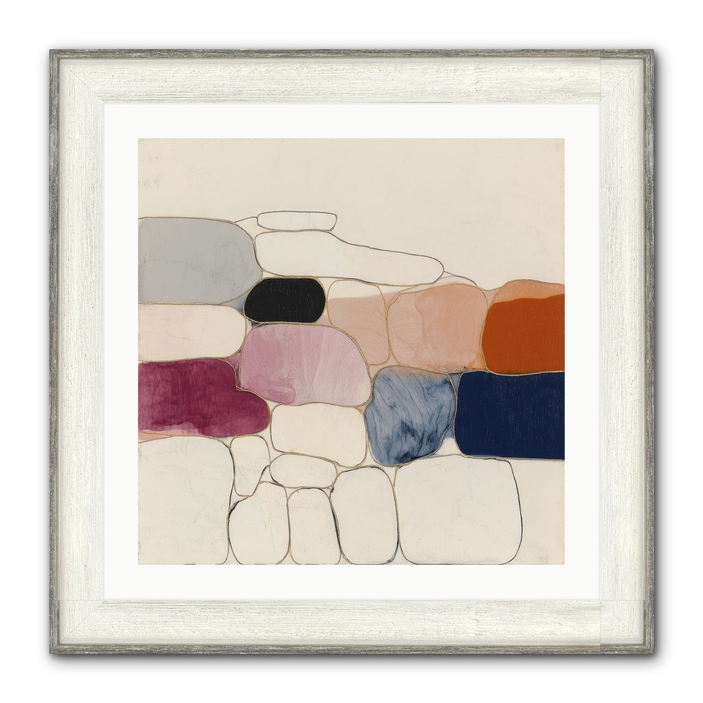 Verdancy No.2 Framed Print - Driftwood White 24x24