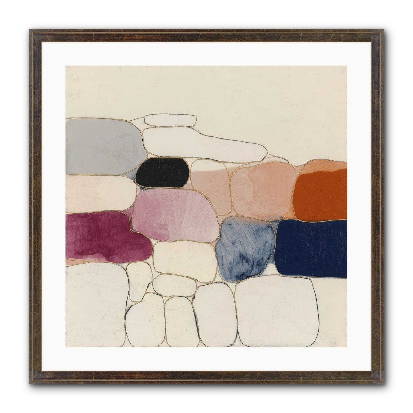 Verdancy No.2 Framed Print - Slimwoods Black/Gold 24x24