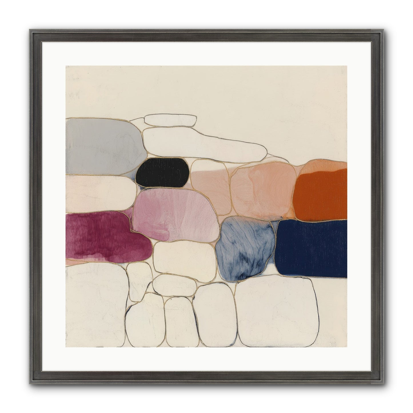 Verdancy No.2 Framed Print - Slimwoods Black/Silver 24x24