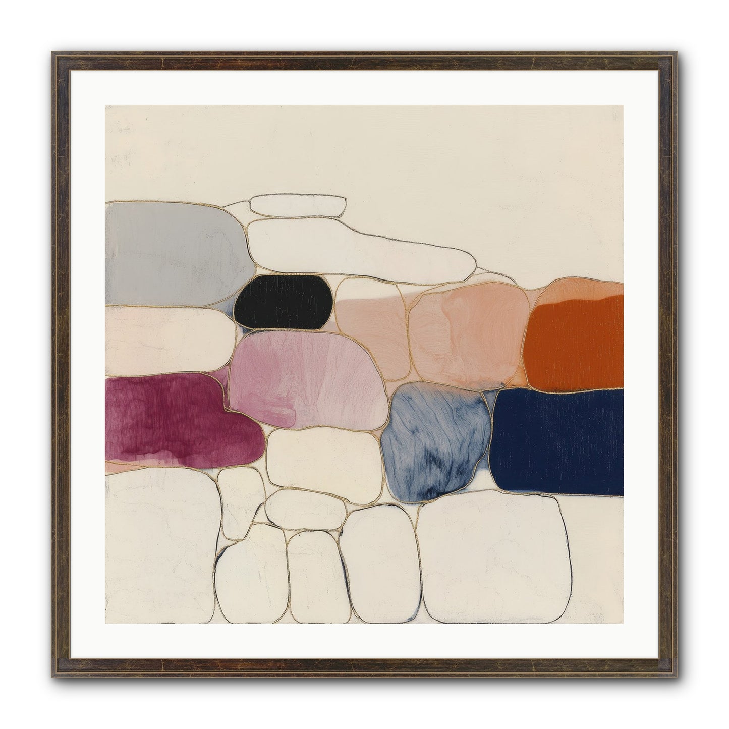 Verdancy No.2 Framed Print - Slimwoods Black/Gold 30x30