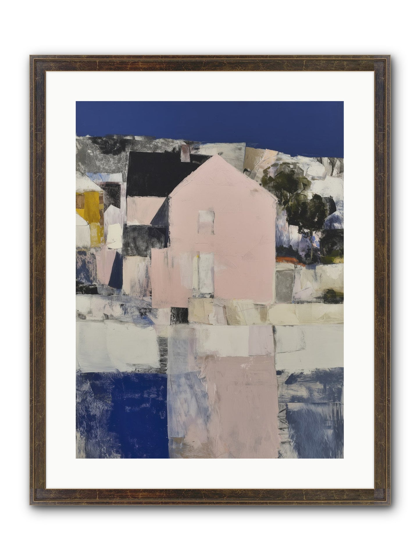 Verdant Crescent Framed Print - Slimwoods Black/Gold 18x24