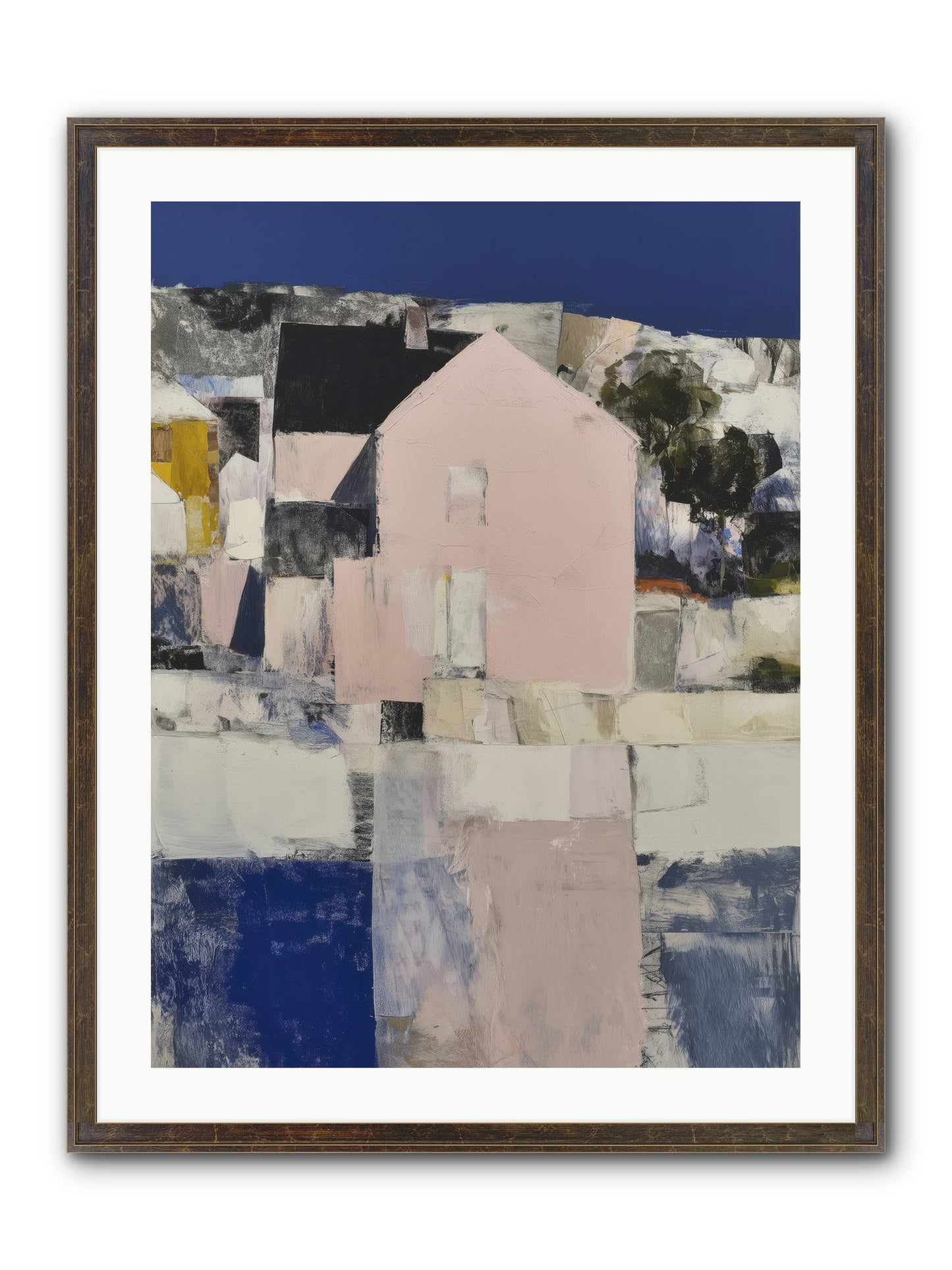 Verdant Crescent Framed Print - Slimwoods Black/Gold 24x32