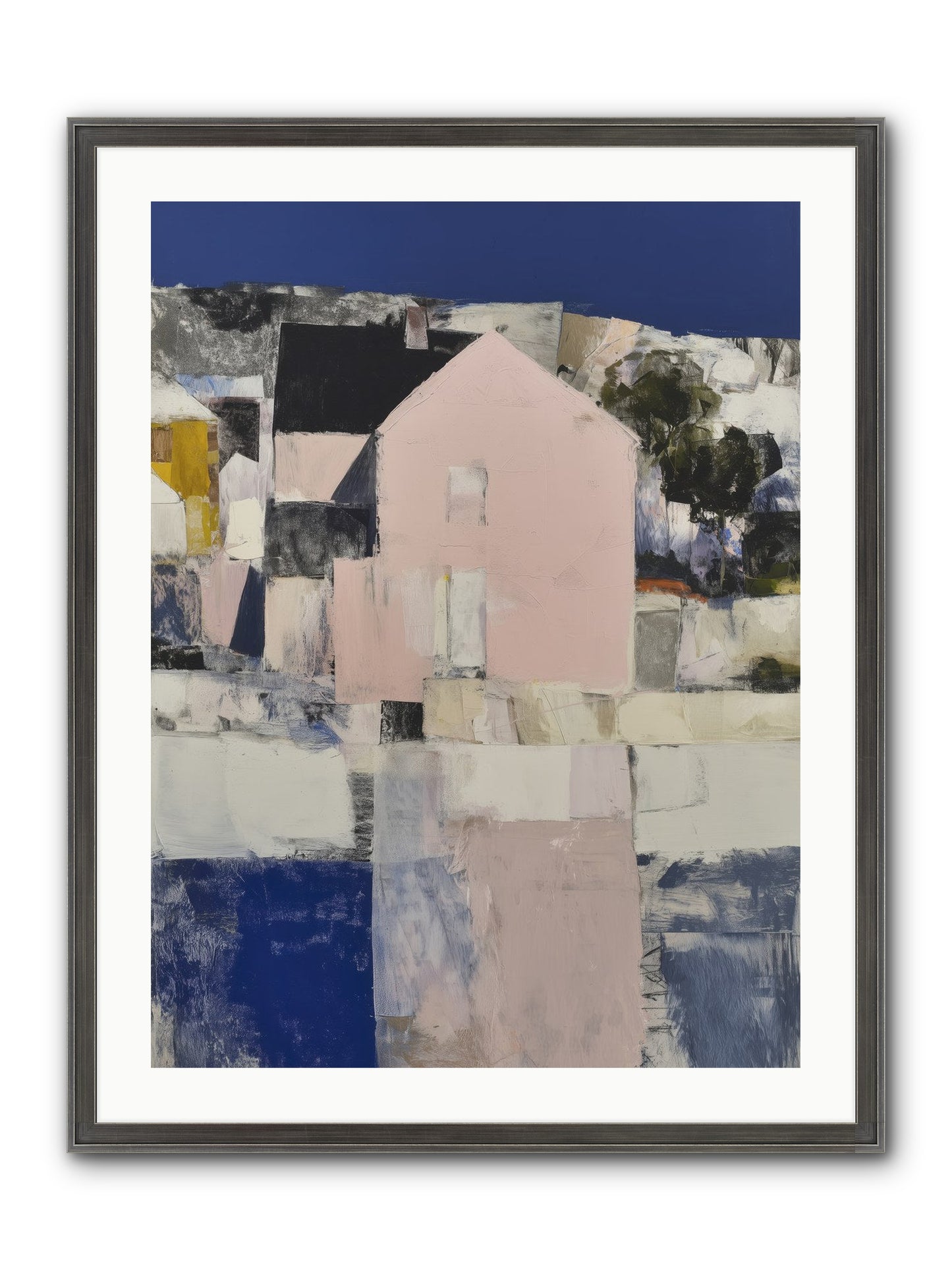 Verdant Crescent Framed Print - Slimwoods Black/Silver 24x32