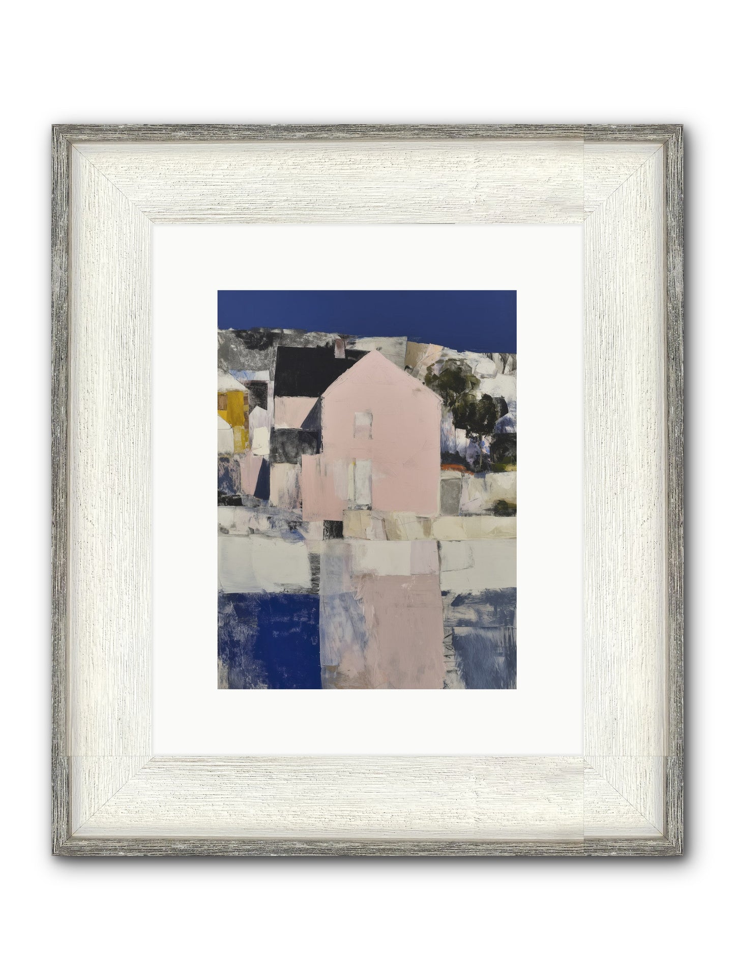 Verdant Crescent Framed Print - Driftwood White 9x12