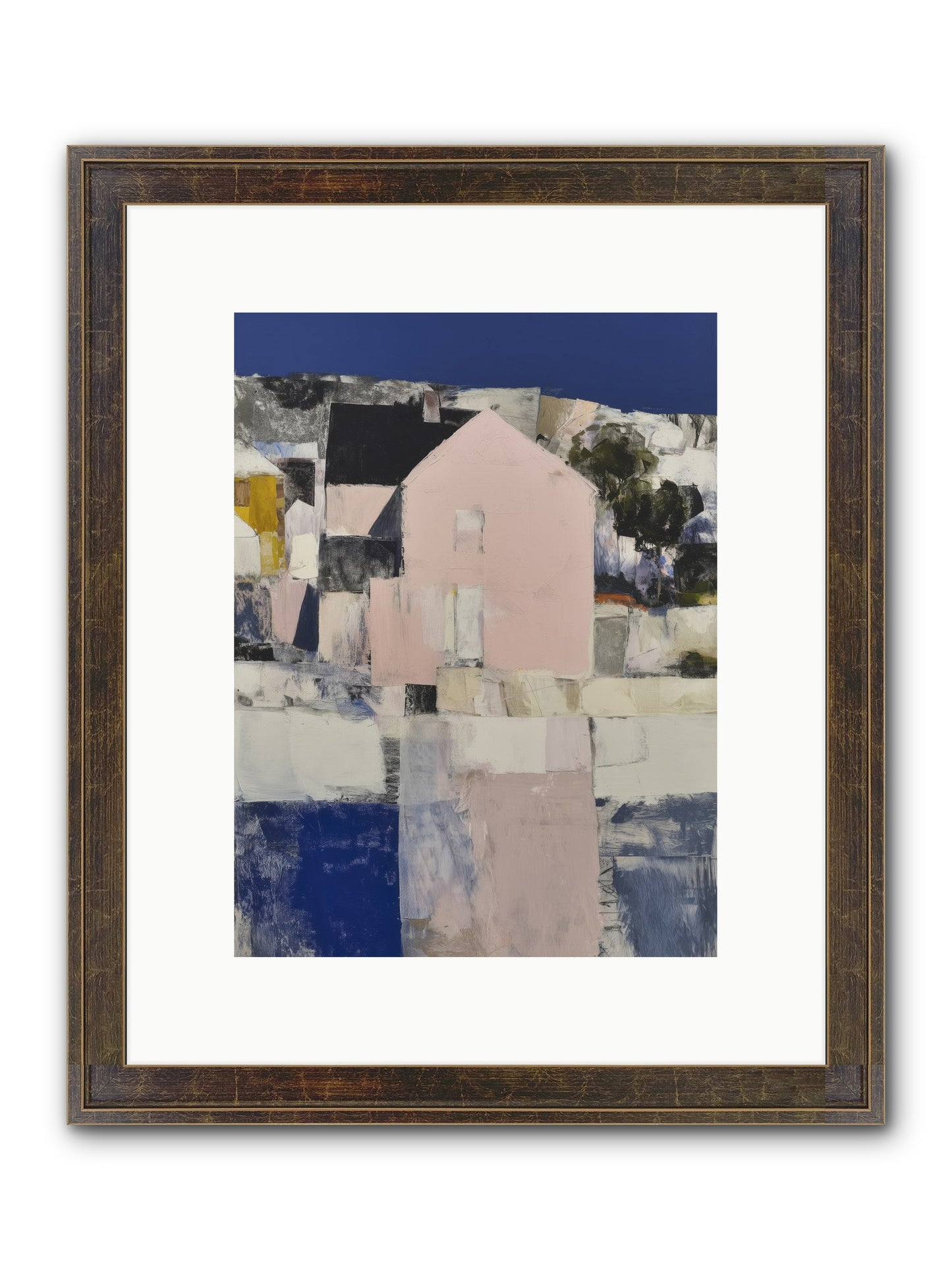 Verdant Crescent Framed Print - Slimwoods Black/Gold 9x12