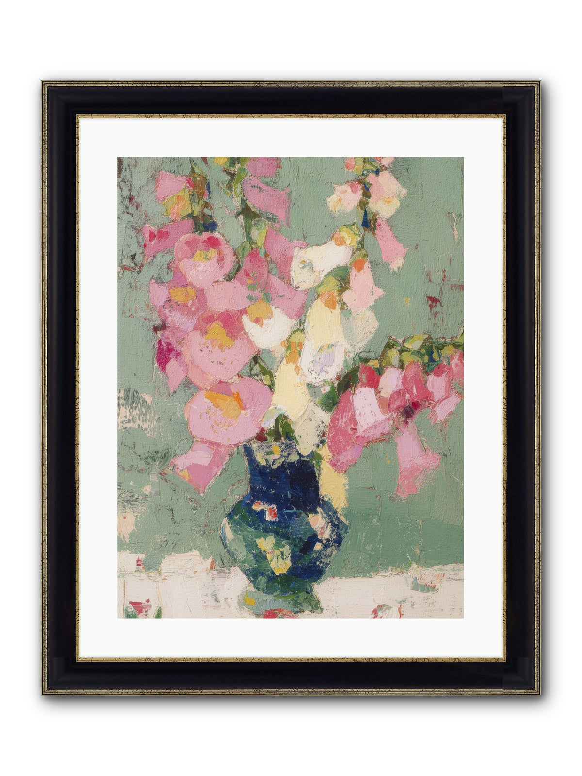 Verdant Secrets Framed Print - Black & Gold 18x24