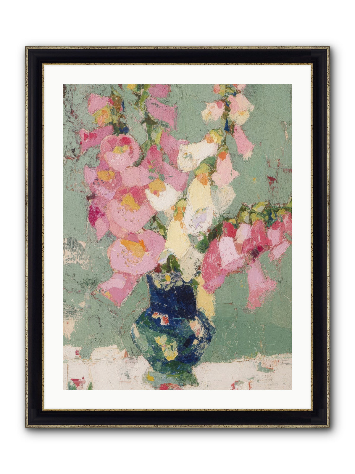 Verdant Secrets Framed Print - Black & Gold 24x32