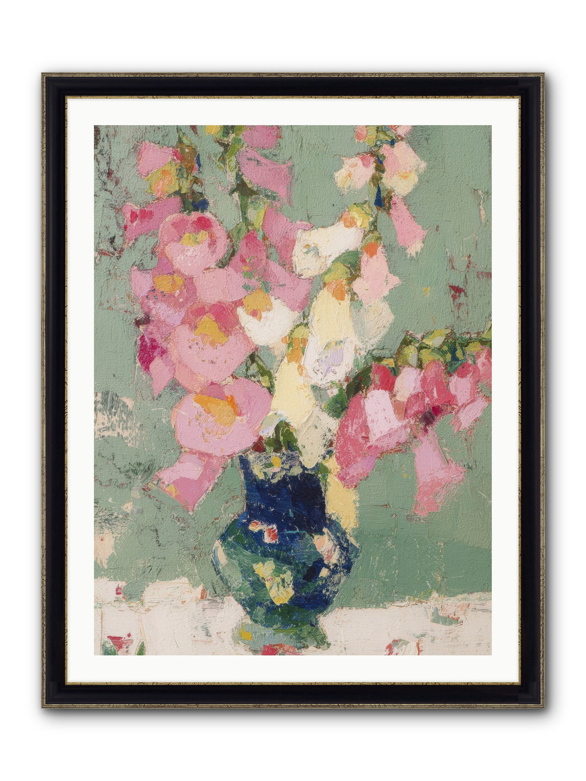 Verdant Secrets Framed Print - Black & Gold 30x40