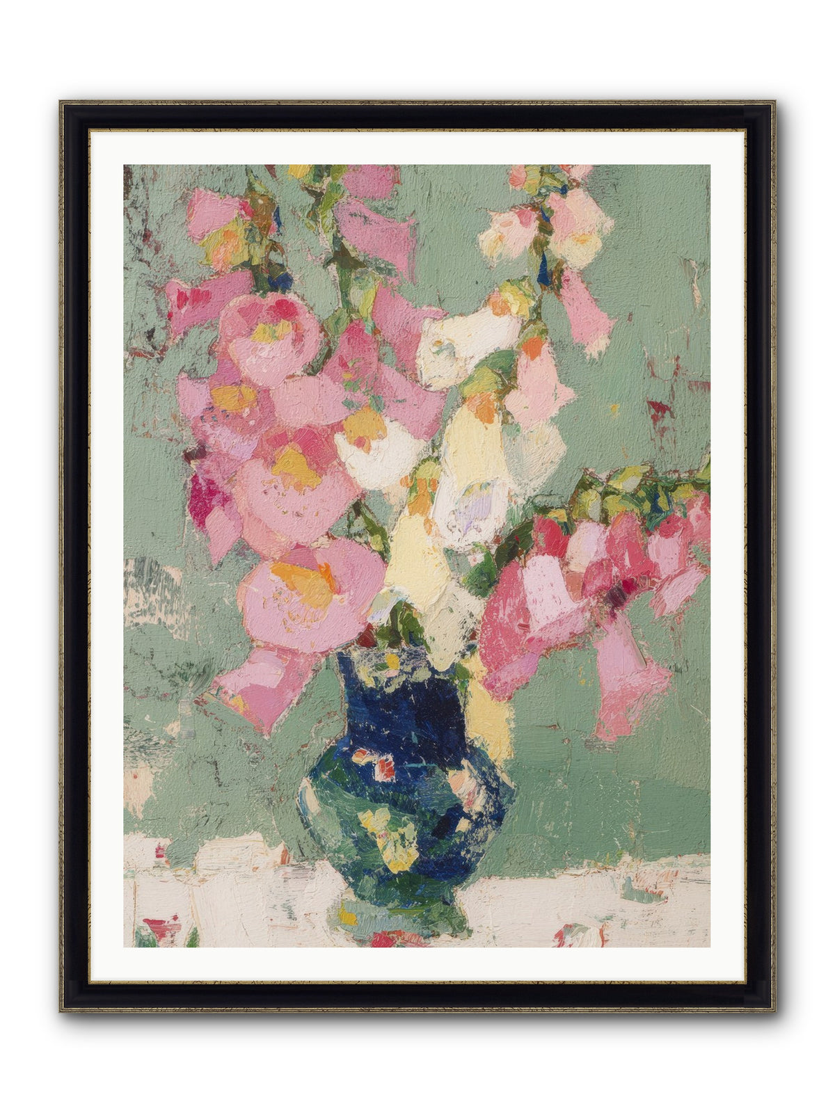 Verdant Secrets Framed Print - Black & Gold 36x48