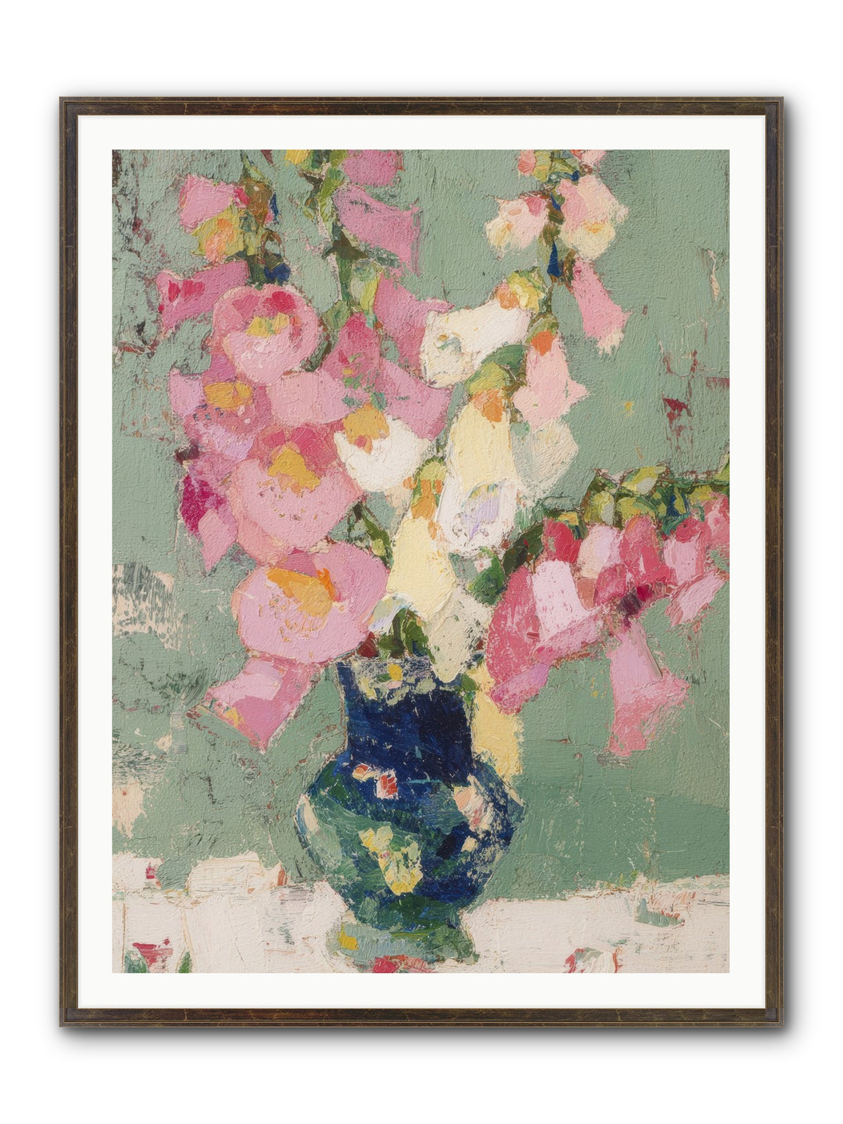 Verdant Secrets Framed Print - Slimwoods Black/Gold 36x48