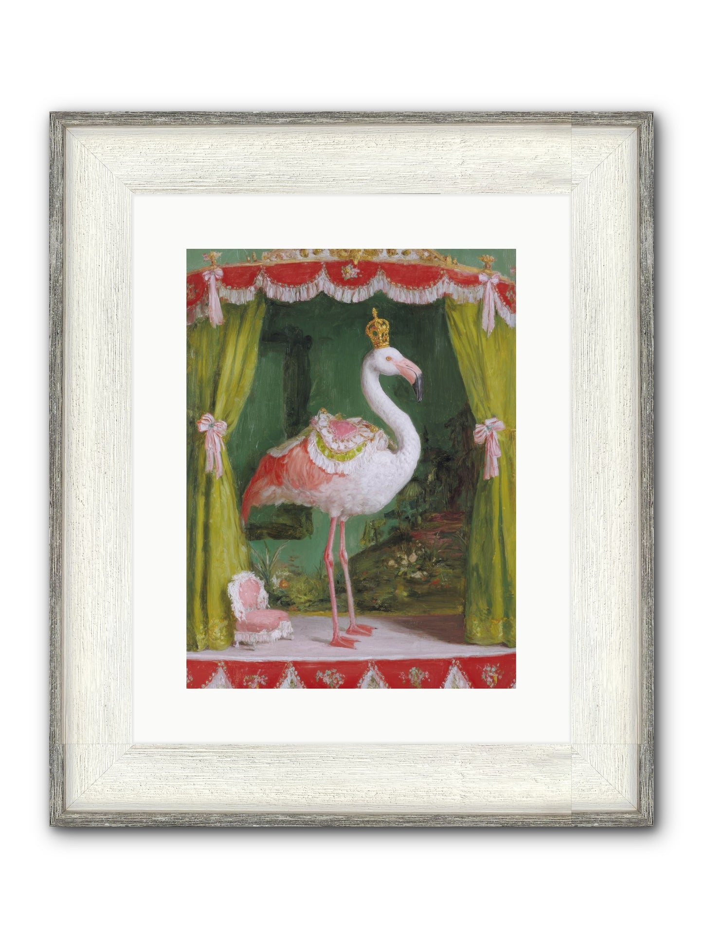 Verdant Theater Framed Print - Driftwood White 12x16