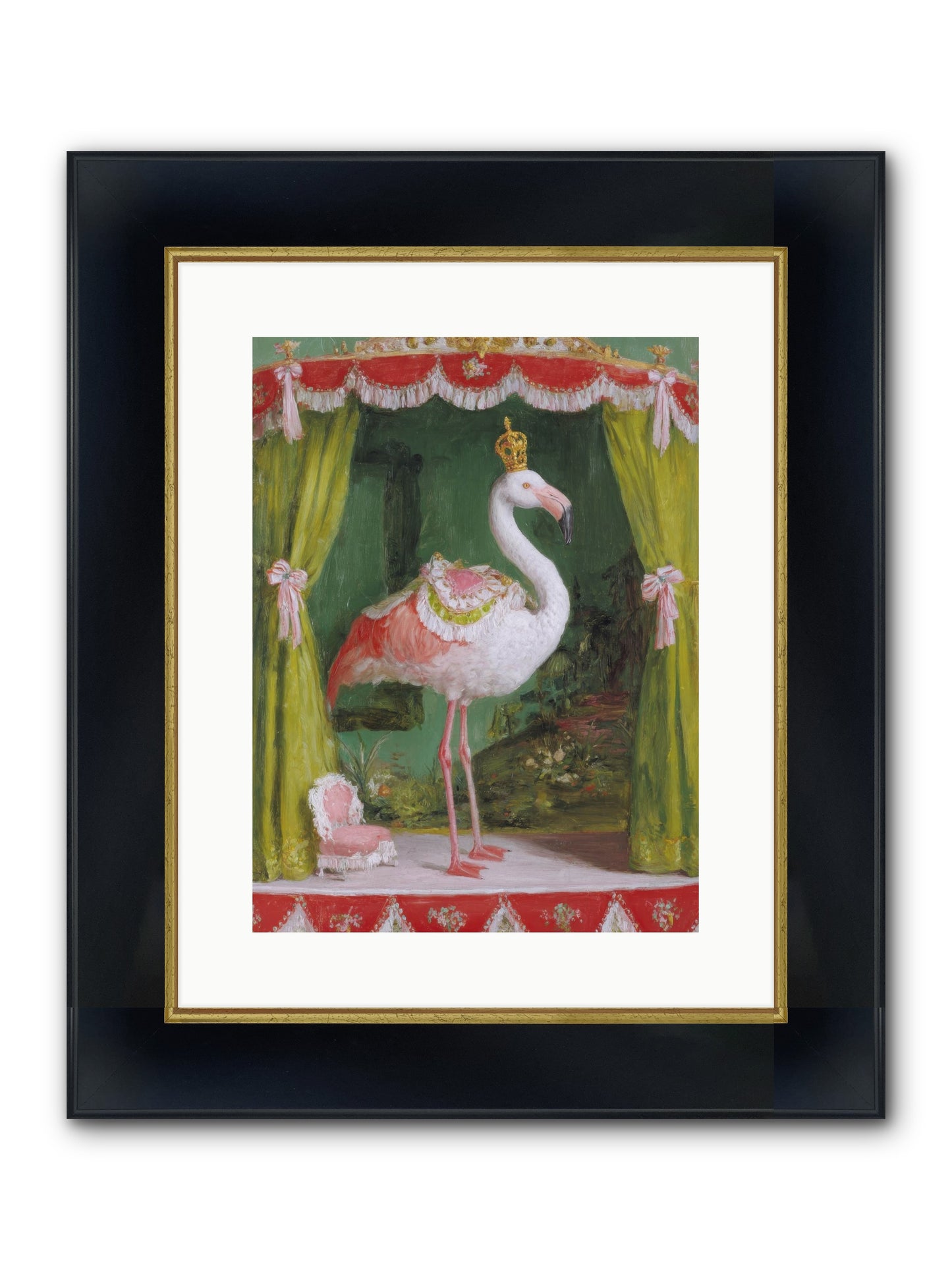 Verdant Theater Framed Print - Wide Black w/Gold 12x16