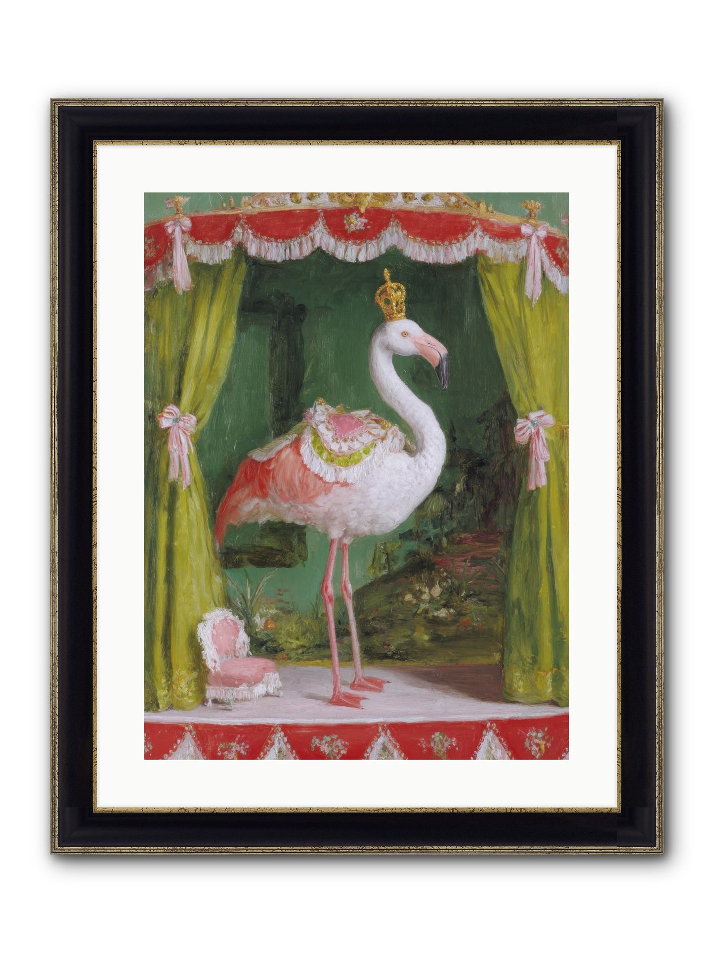 Verdant Theater Framed Print - Black & Gold 18x24