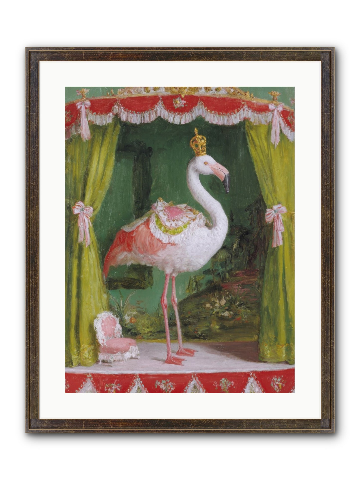 Verdant Theater Framed Print - Slimwoods Black/Gold 18x24
